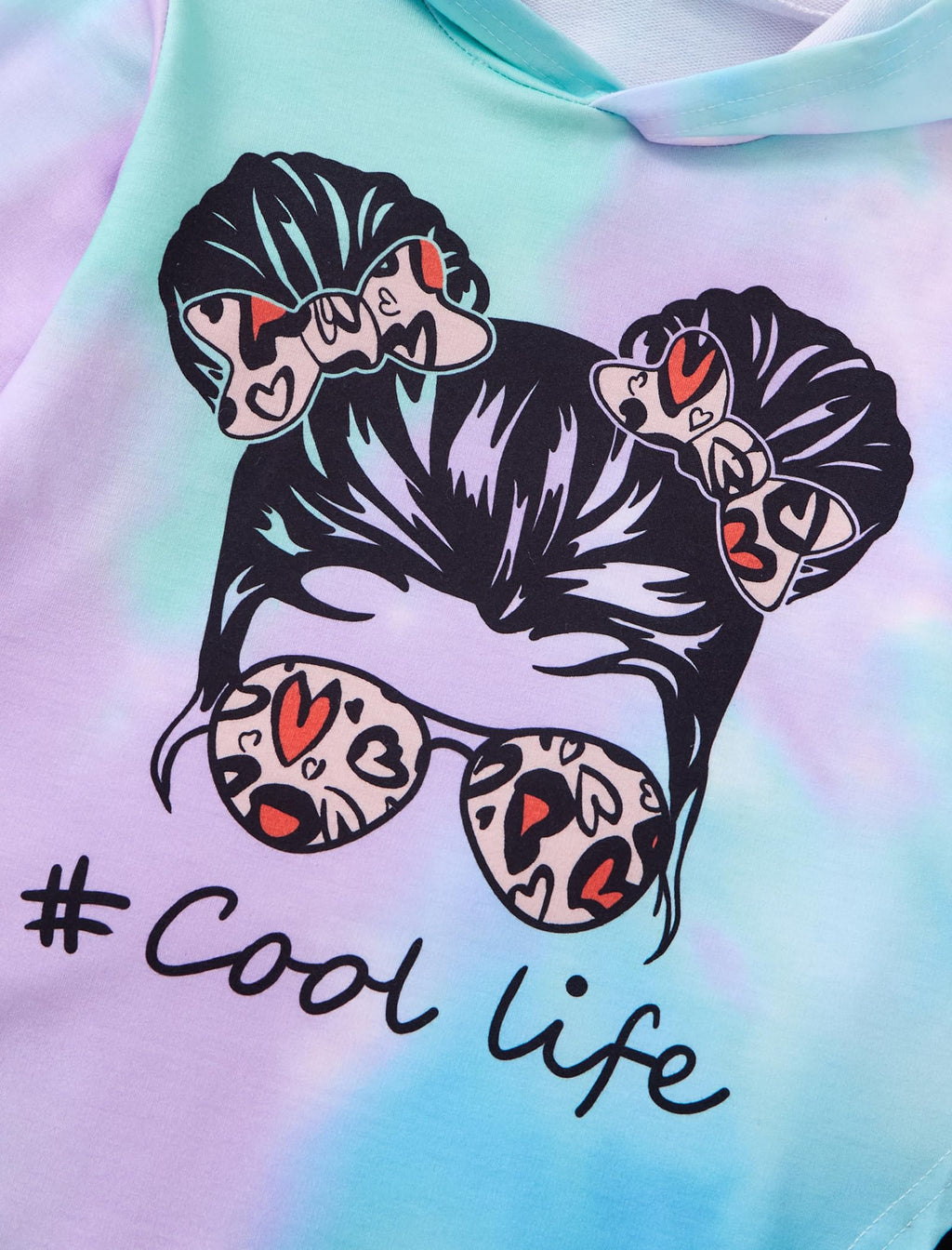 Girls Clothes Tie Dye Long Sleeve Hoodie Sweatshirt and Pants Sets Cute Girl Outfits Size 5-14 Years