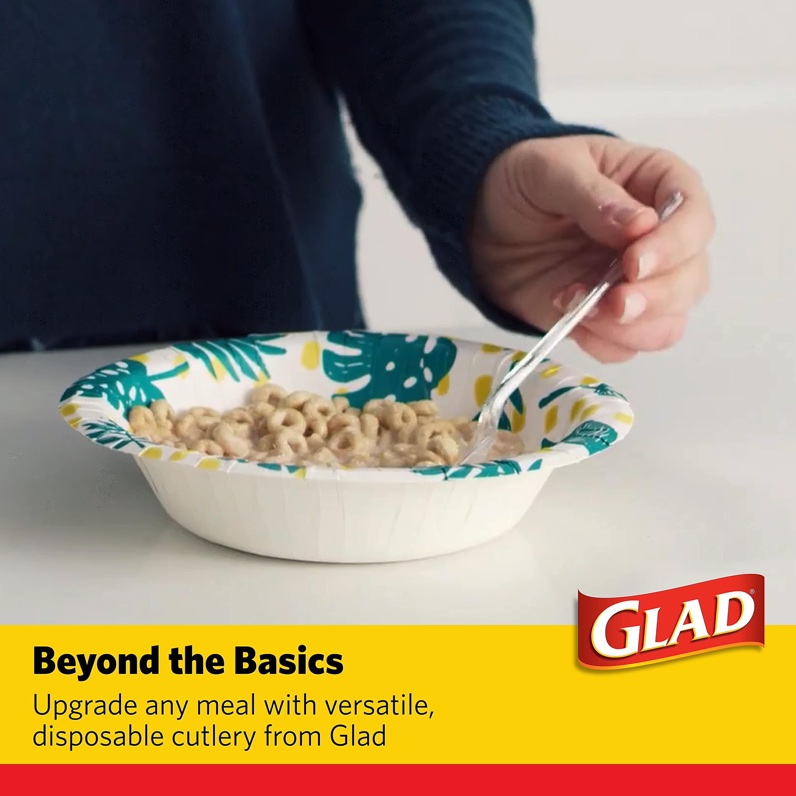 Glad Disposable Cutlery Set - Clear Heavy Duty Plastic Forks, Knives, and Spoons - 240 Piece Plasticware for Parties - Durable, Sturdy Recyclable Utensils - Great for July 4th, Thanksgiving, Christmas