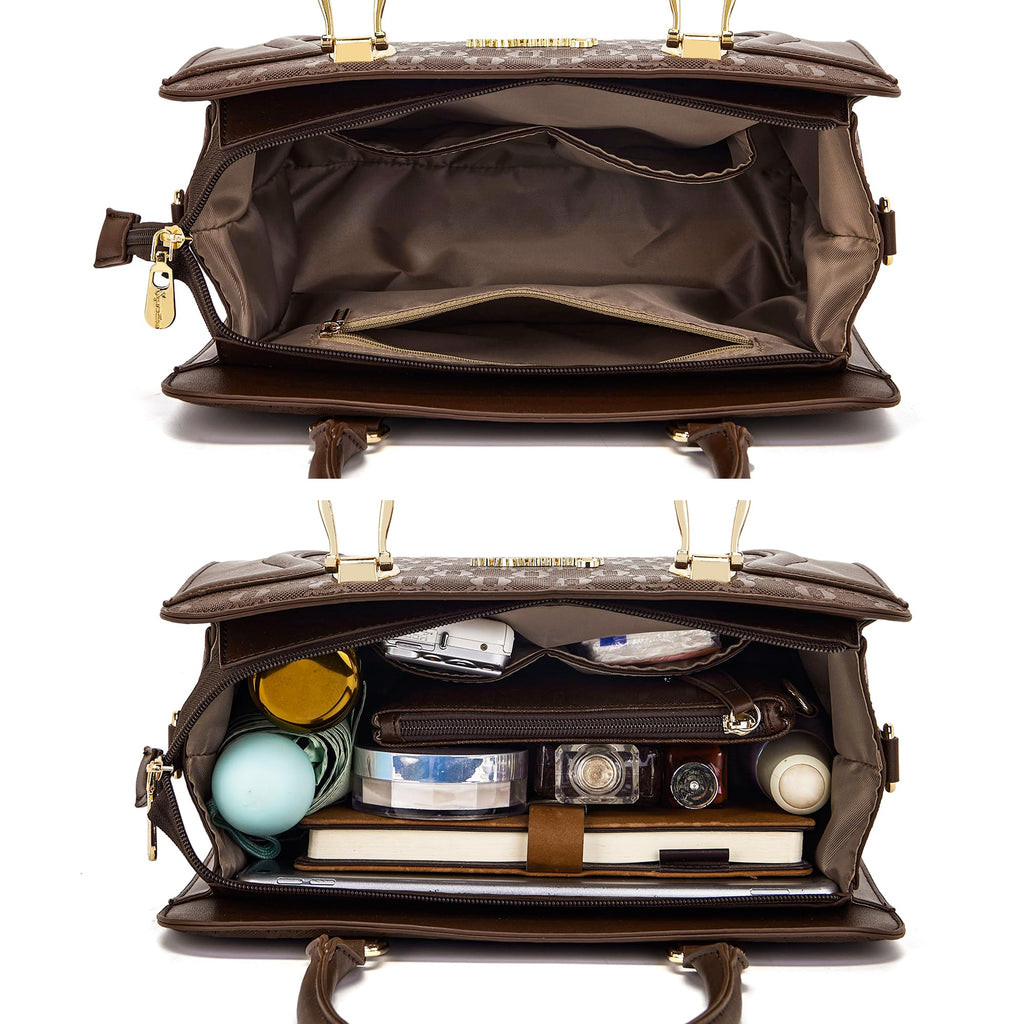 Women's Fashion Handbags Tote Bags Shoulder Bag Top Handle Satchel Purse Set 4pcs