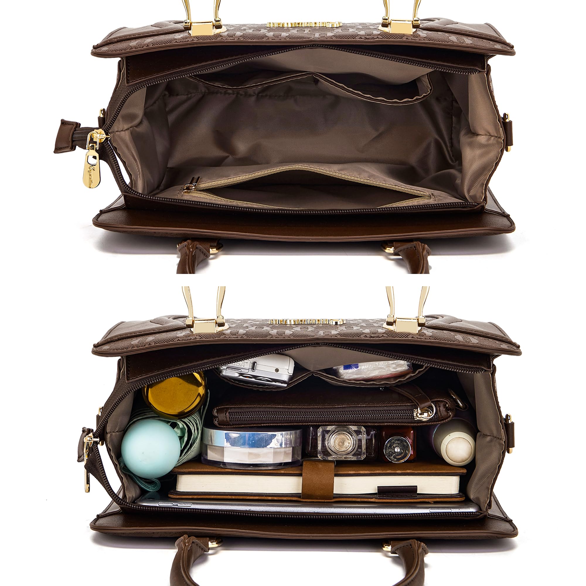 Women's Fashion Handbags Tote Bags Shoulder Bag Top Handle Satchel Purse Set 4pcs