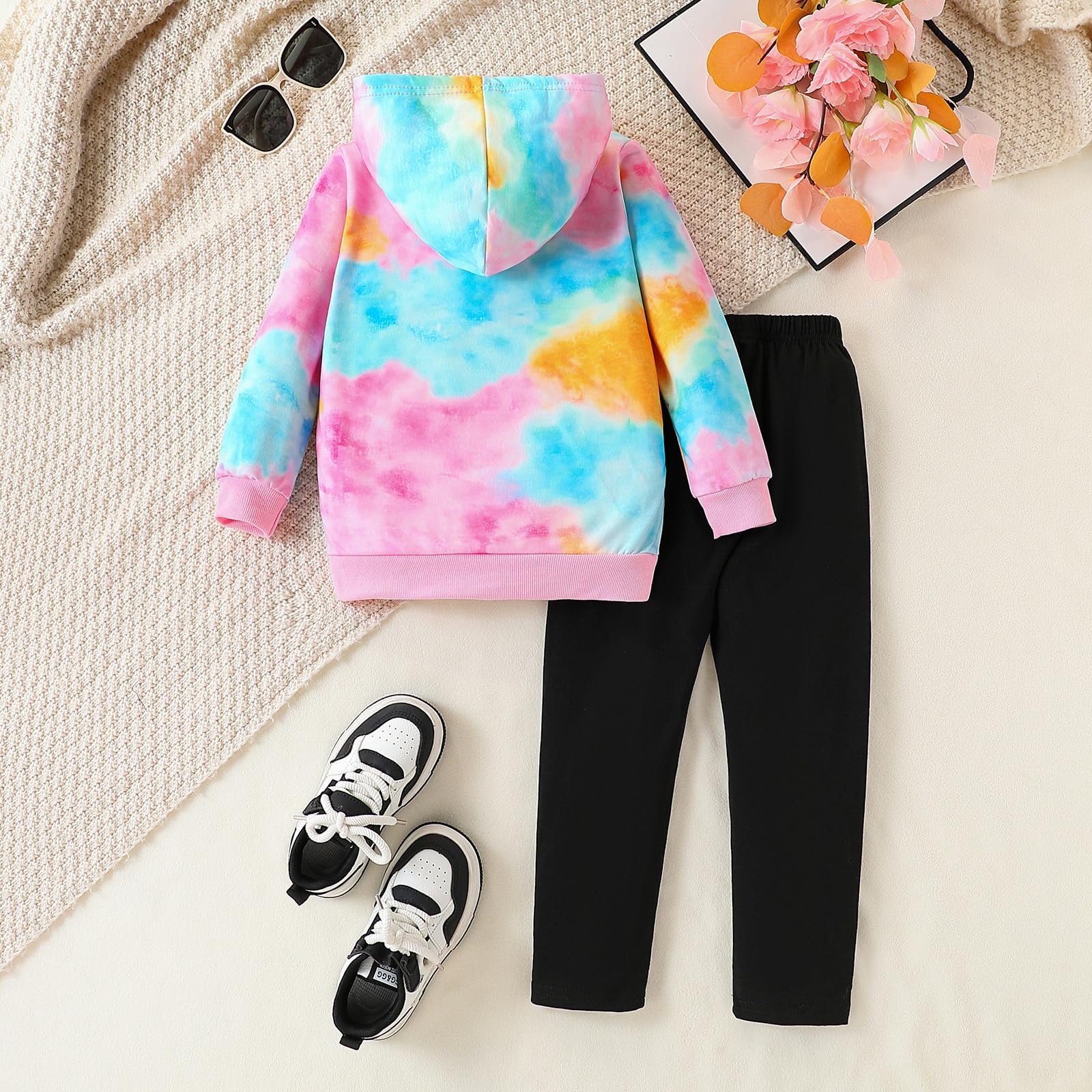 Kid Girls Clothes - Girls Outfits Tie Dye Tops and Leggings Pants 2 Piece Spring Clothes Set