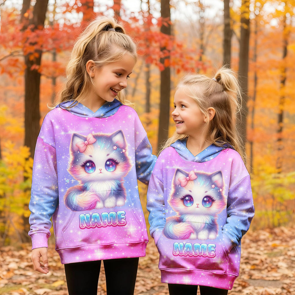 Girls Hoodies - Personalized Pullover with Pocket for Kids Teens - Graphic Hooded Sweatshirts Gifts for Youth