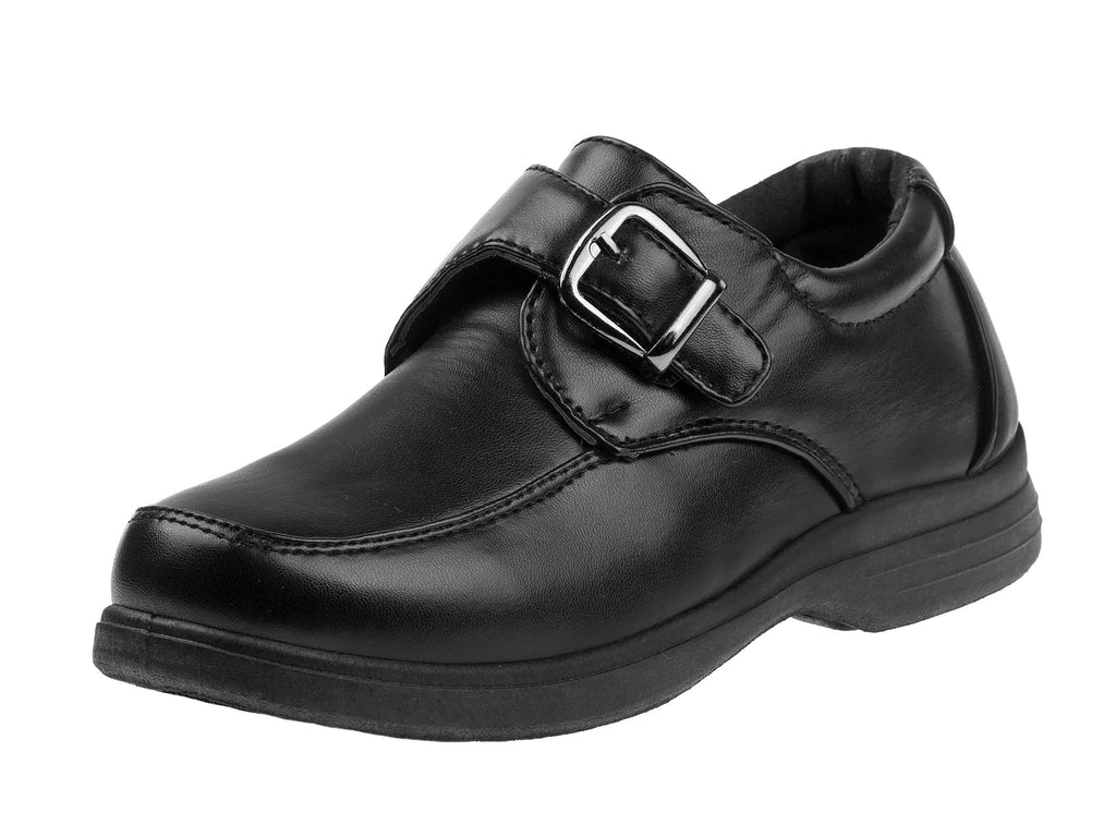 French Toast Boys Shoes - Kids Oxford School Uniform Loafer Church Dress Shoes Slip-On Faux-Leather (Toddler-Big Kid) (Black)