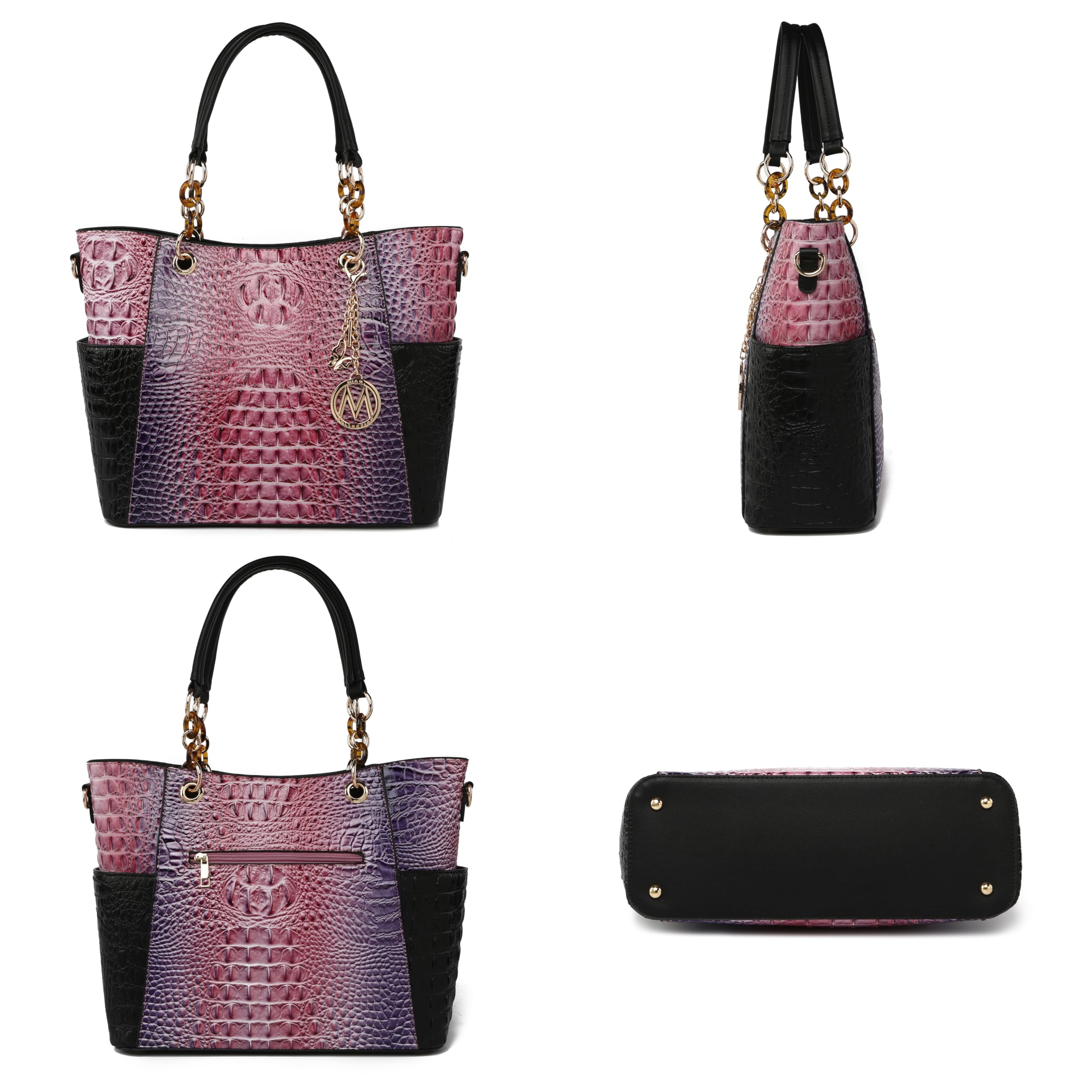 MKF Collection Tote Bag for Women, Handbag Set with Wallet-Top-Handle- Vegan Leather Purse