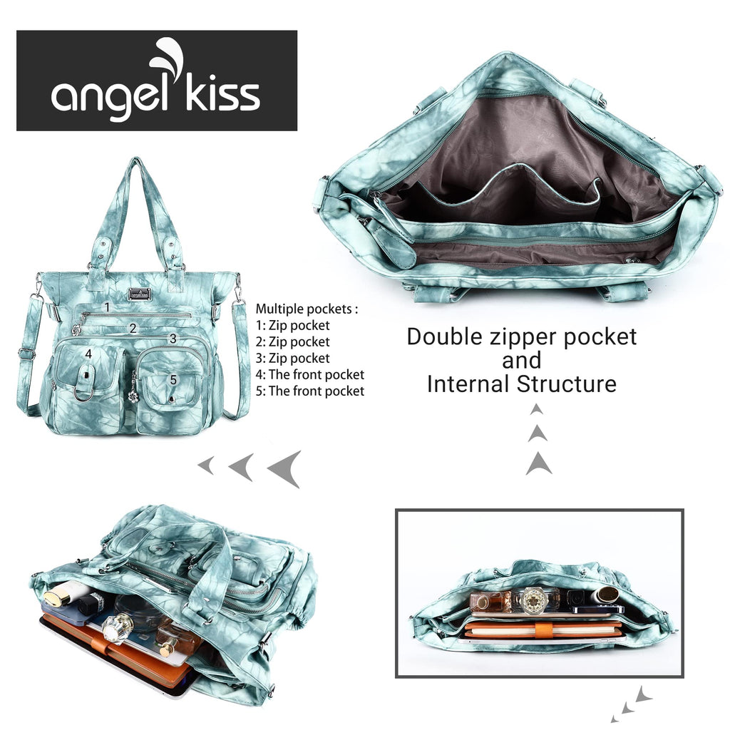 Angelkiss Purses and Handbag for Women Soft Leather Hobo Bags Satchel Shoulder Bags Ladies Tote Crossbody Bag