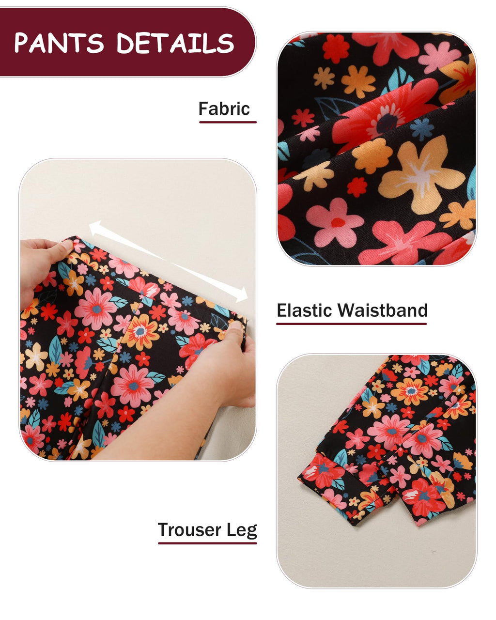 Coco&RARA Toddler Girls Clothes Baby Hoodie Sweatshirt Flower Sweatpants Outfits 2pcs Fall Winter Tracksuit Set 18M-6T