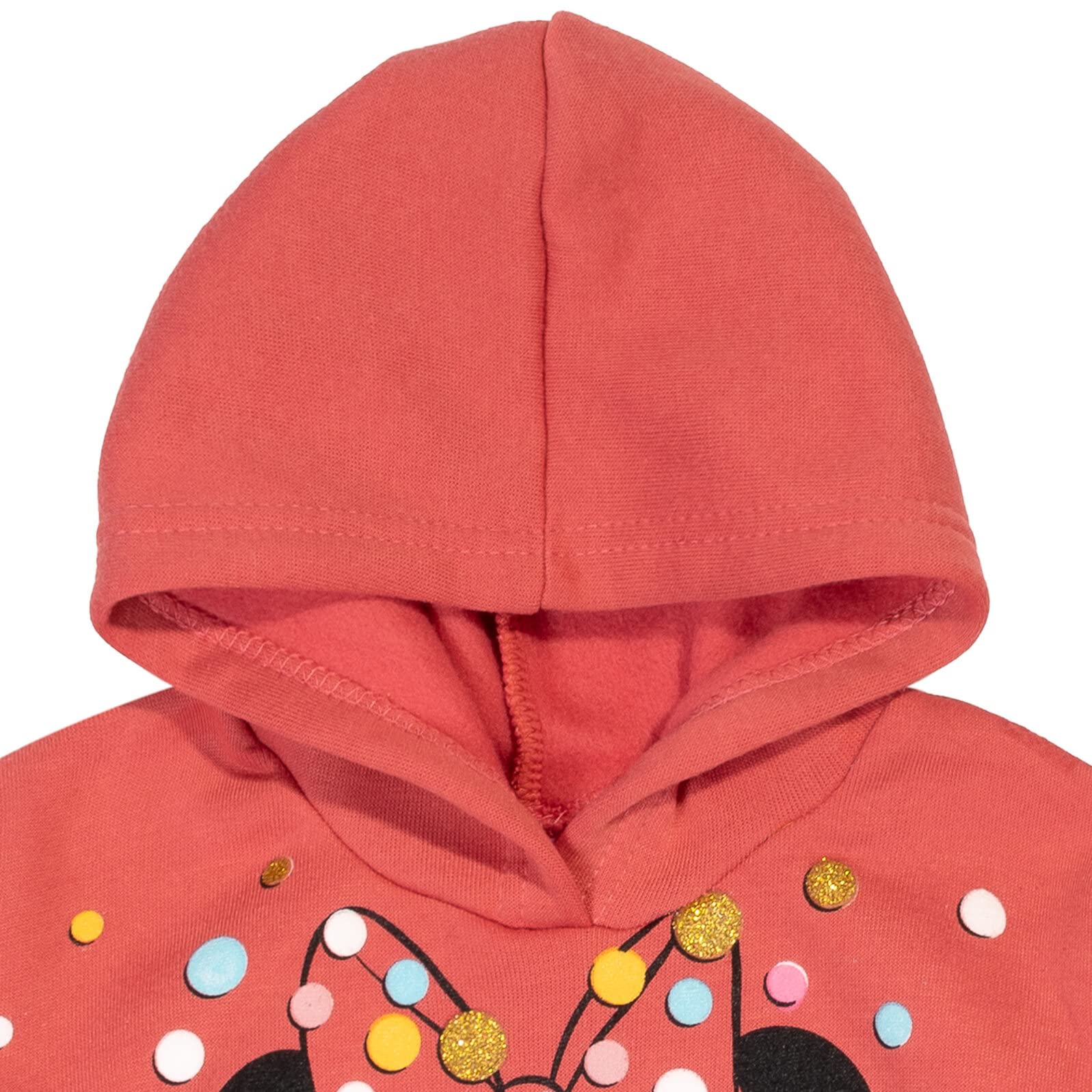 Disney Minnie Mouse Fleece Pullover Crossover Hoodie and Leggings Outfit Set Infant to Big Kid Sizes (12 Months - 14-16)