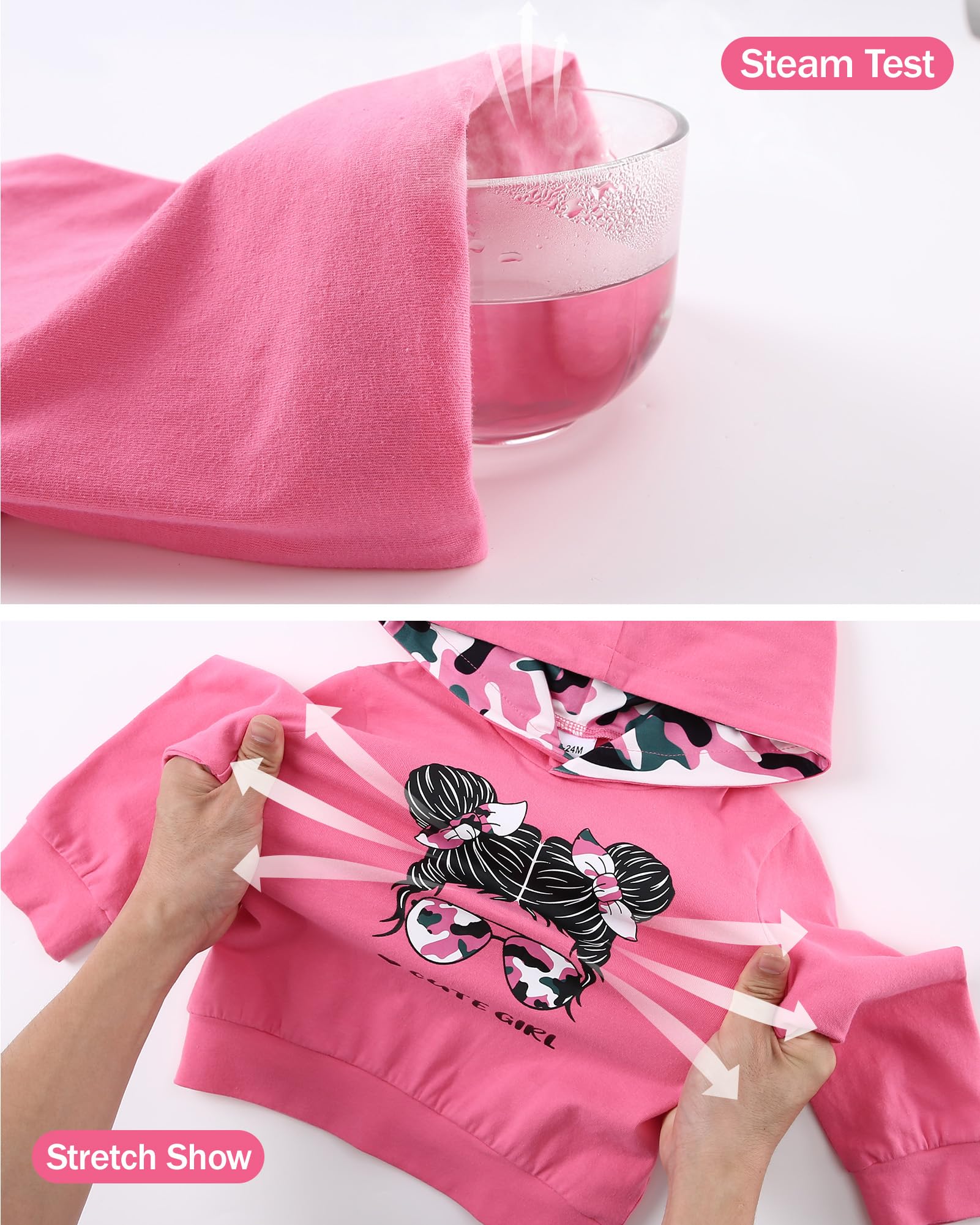 ZOEREA Toddler Girls Clothes Baby Outfits Letter Hoodie Sweatshirts Flower Sweatpants 2Pcs Tracksuit Fall Winter Clothing