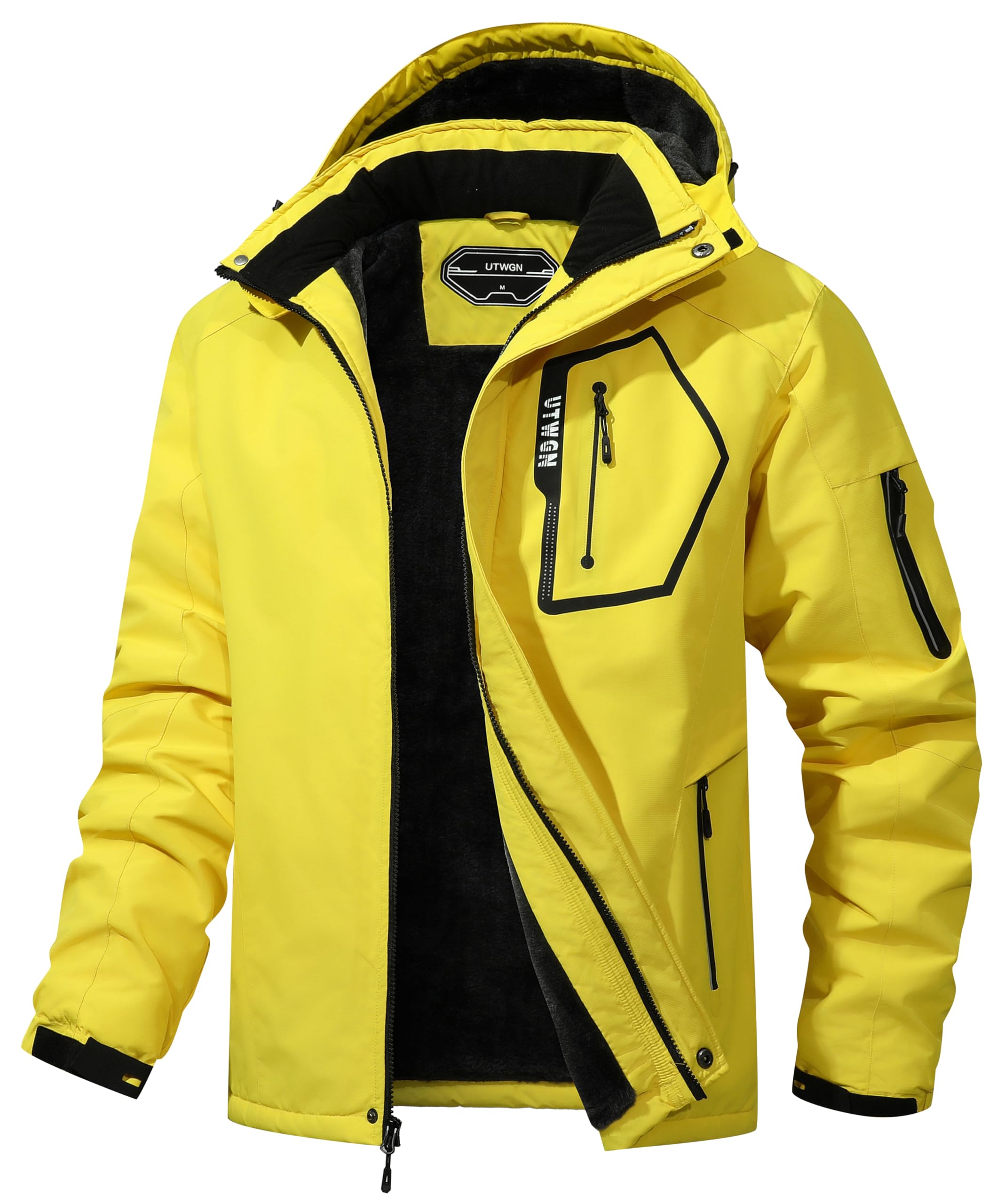Men's Ski Jacket Winter Warm Snow Coat Waterproof Windbreaker Hooded Work Outerwear Snowboarding Jackets