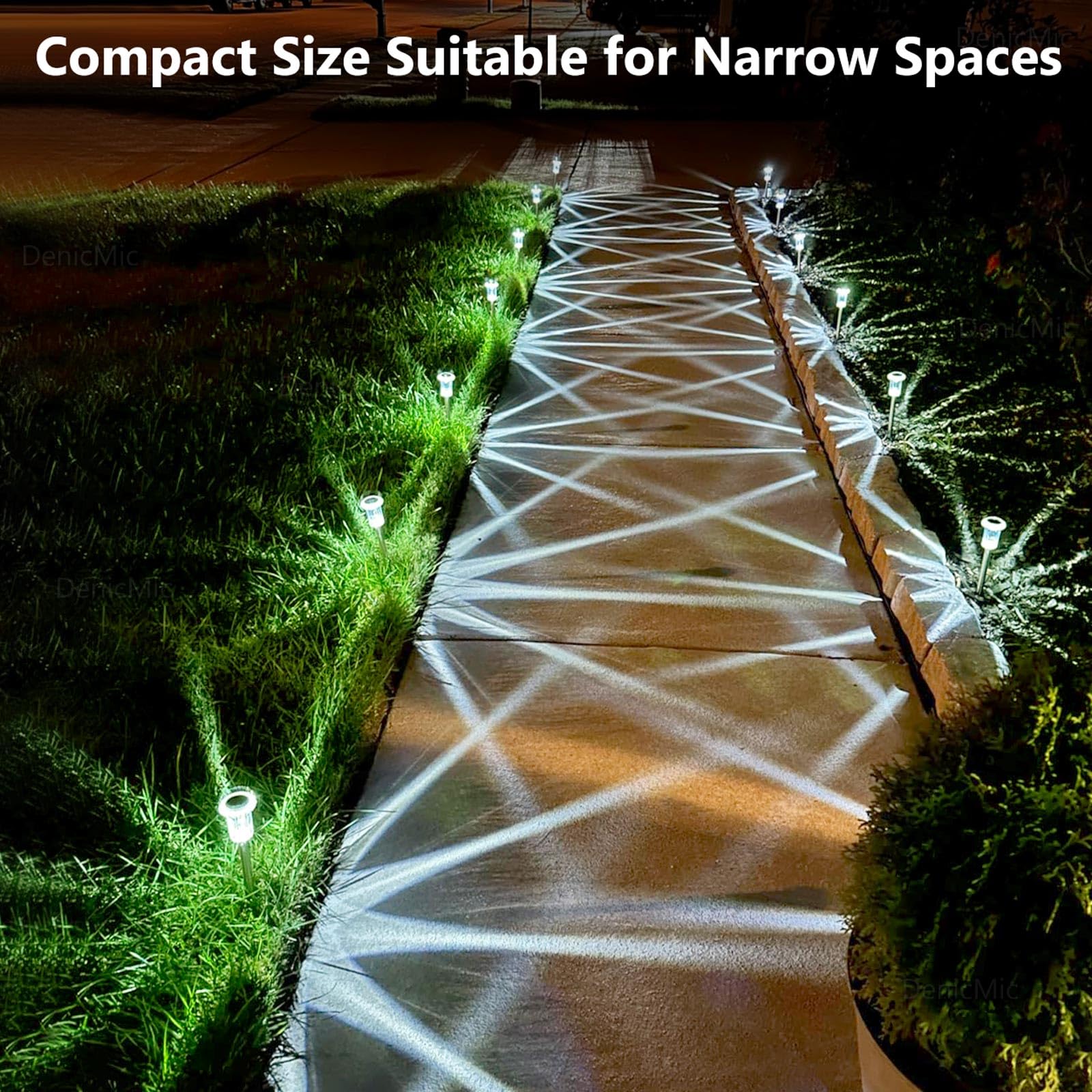 DenicMic Halloween Solar Lights Outdoor 10 Pack Purple LED Waterproof Yard Garden Patio Backyard Pathway Walkway Landscape Path Lawn Outside Halloween Decorations Outdoor