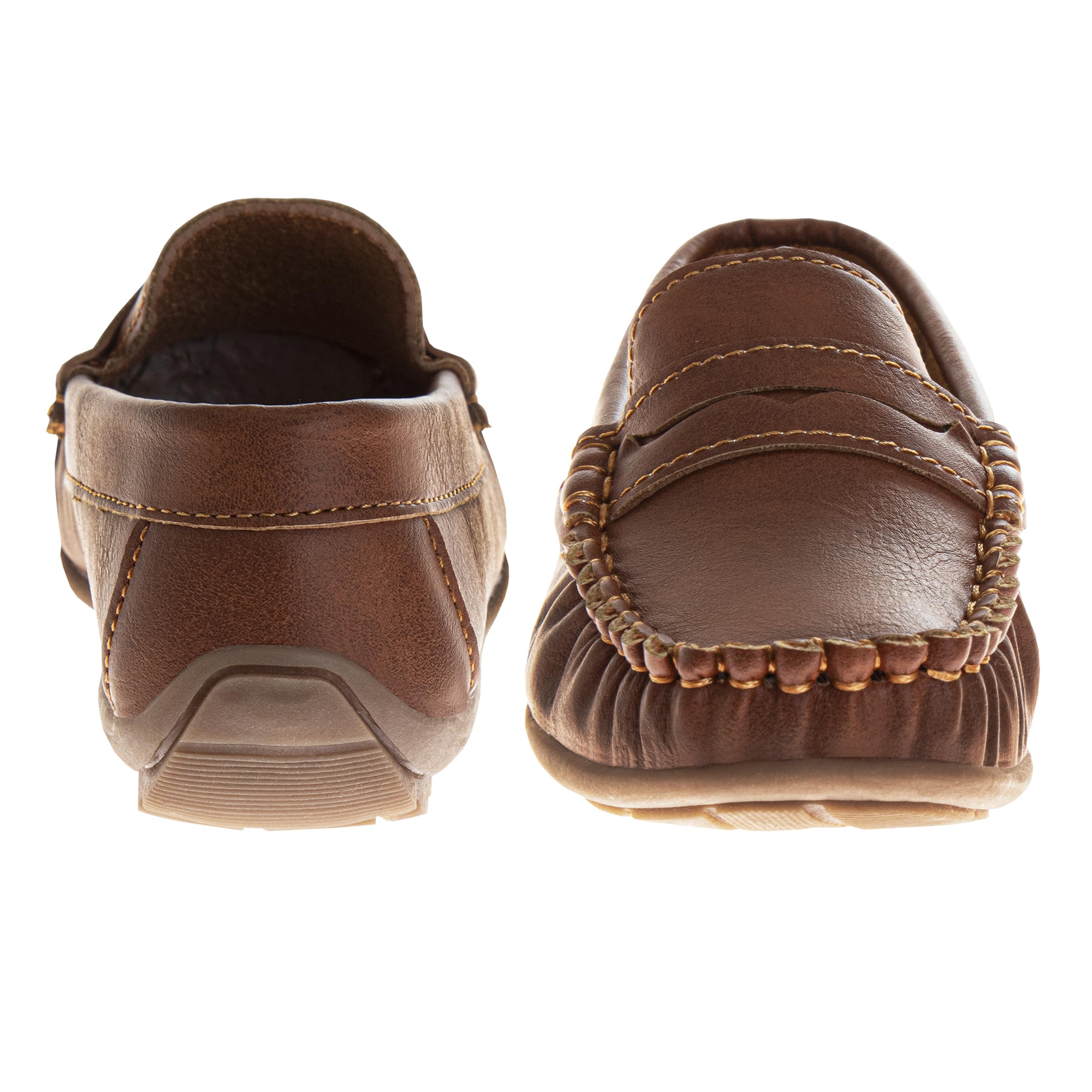 Josmo Boys Moccasin Driving Loafers - Casual Dress Penny Slip On Boat Shoes (Sizes: 5-10 Toddlers / 11-13 Little Kids / 1-5 Big Kids)