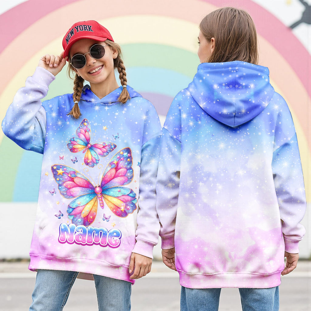 Girls Hoodies - Personalized Pullover with Pocket for Kids Teens - Graphic Hooded Sweatshirts Gifts for Youth