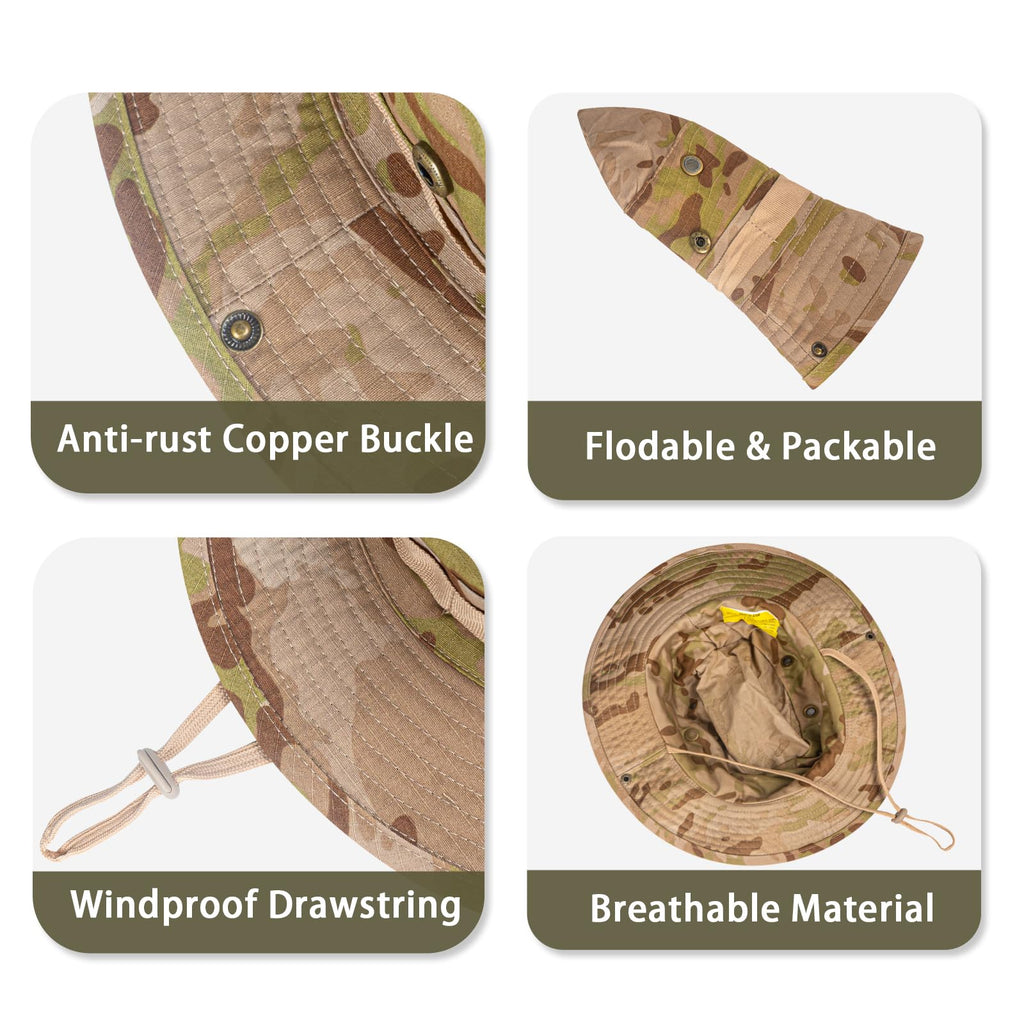 Sun Hats for Men Women Bucket Hat UPF 50+ UV Protection Boonie Hat for Safari Fishing Hiking Garden Beach