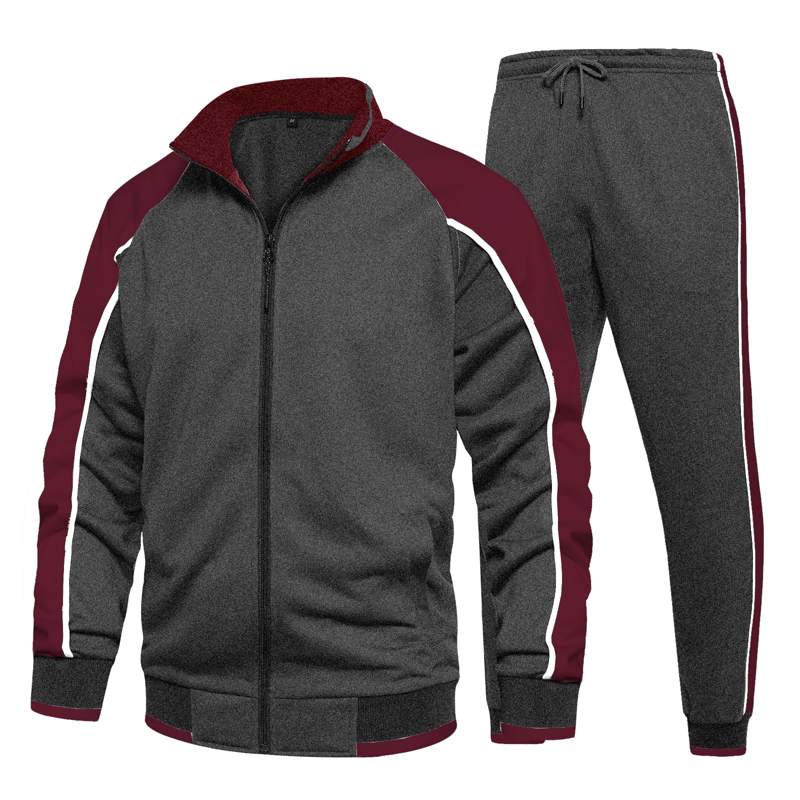 MANTORS Mens Track Suits 2 Piece Set Full Zip Tracksuit Sweat Suits