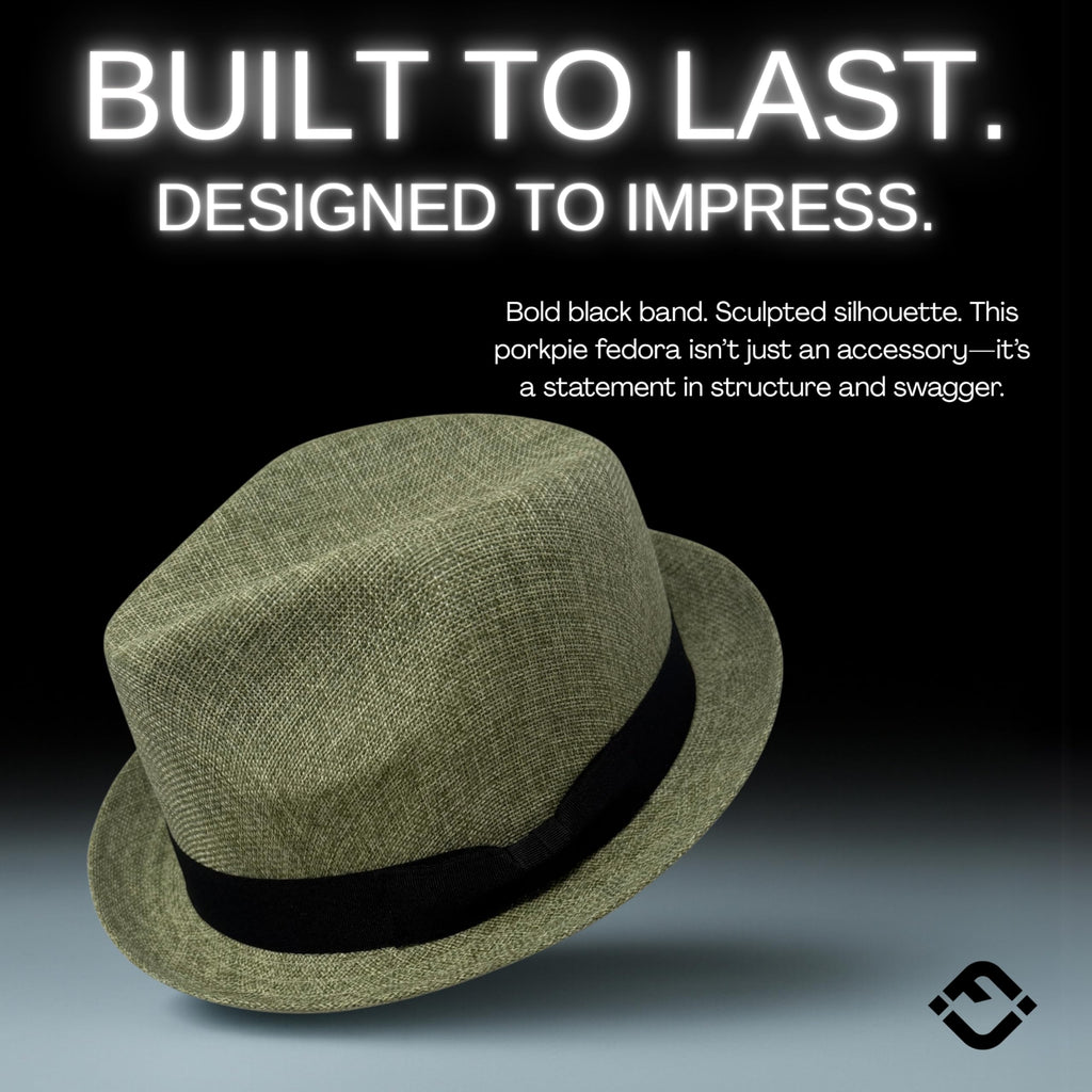 Funky Junque Premium Fedora Hat - Stylish Sun Protection for Men & Women - Perfect for Summer Beach, Travel & Outdoors