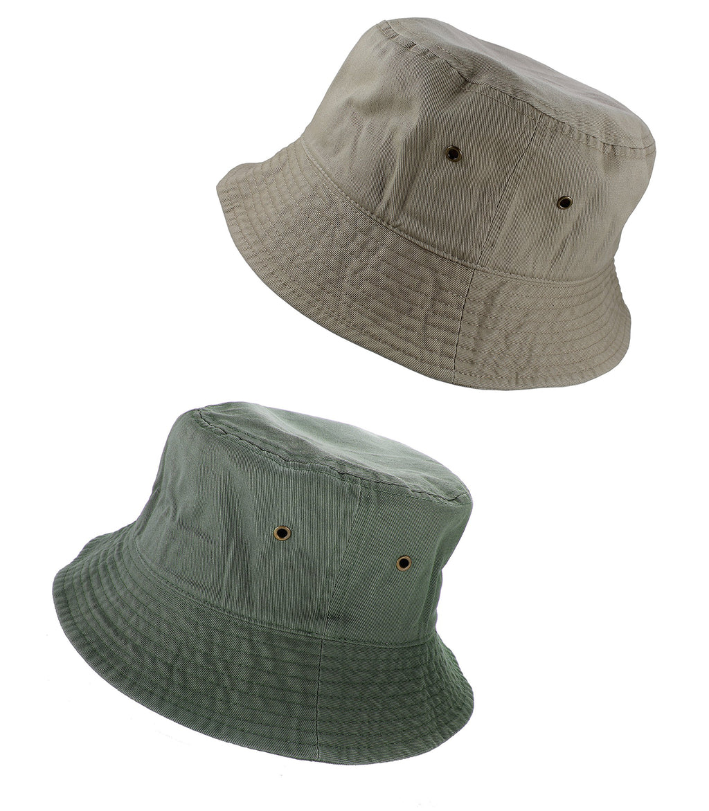 Gelante Solid Color 100% Cotton Bucket Hat for Women and Men Packable Travel Summer Beach Hat