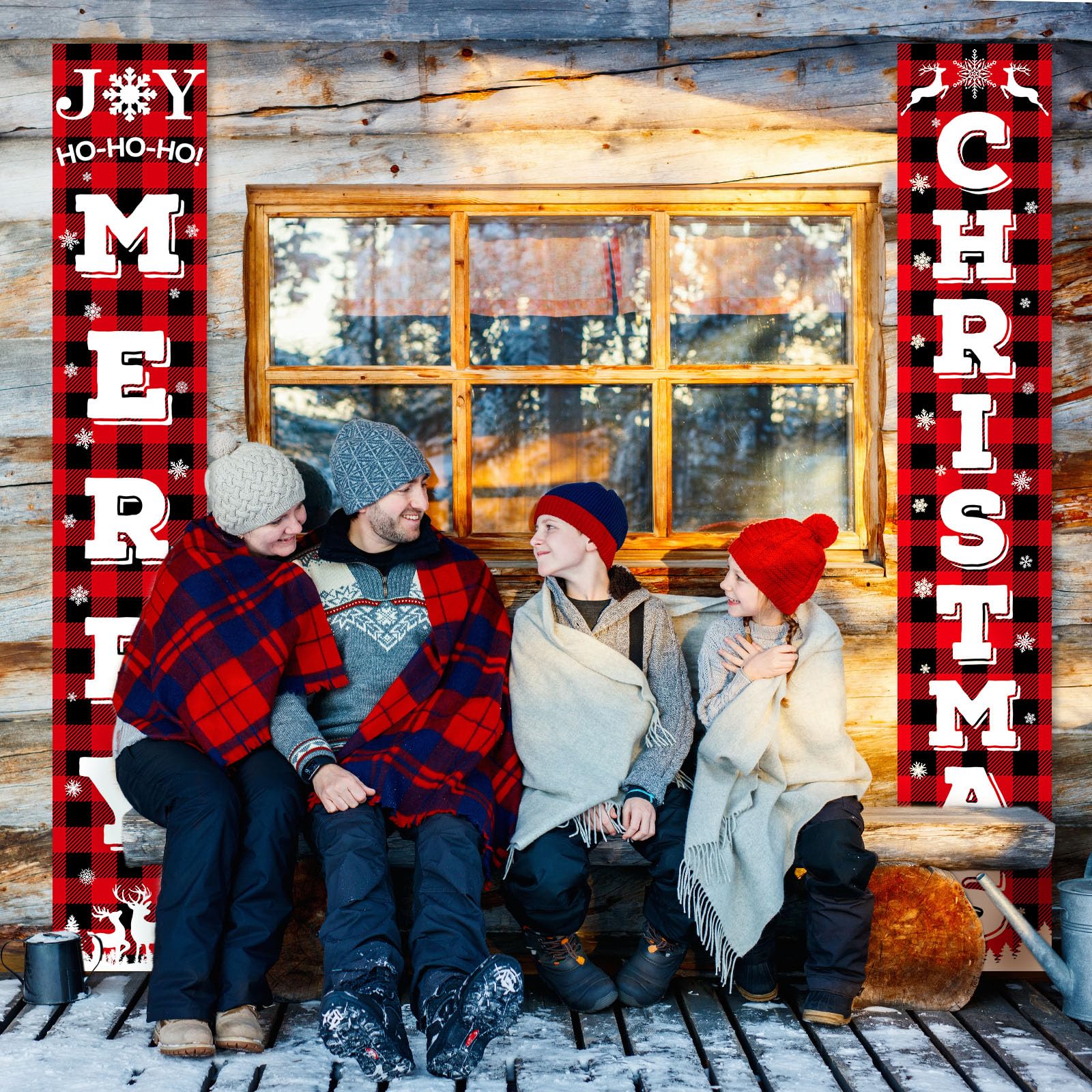 Fall Harvest Scarecrow Porch Banner Sign - Autumn Thanksgiving Front Door Decorations, 12 x 71 Inch