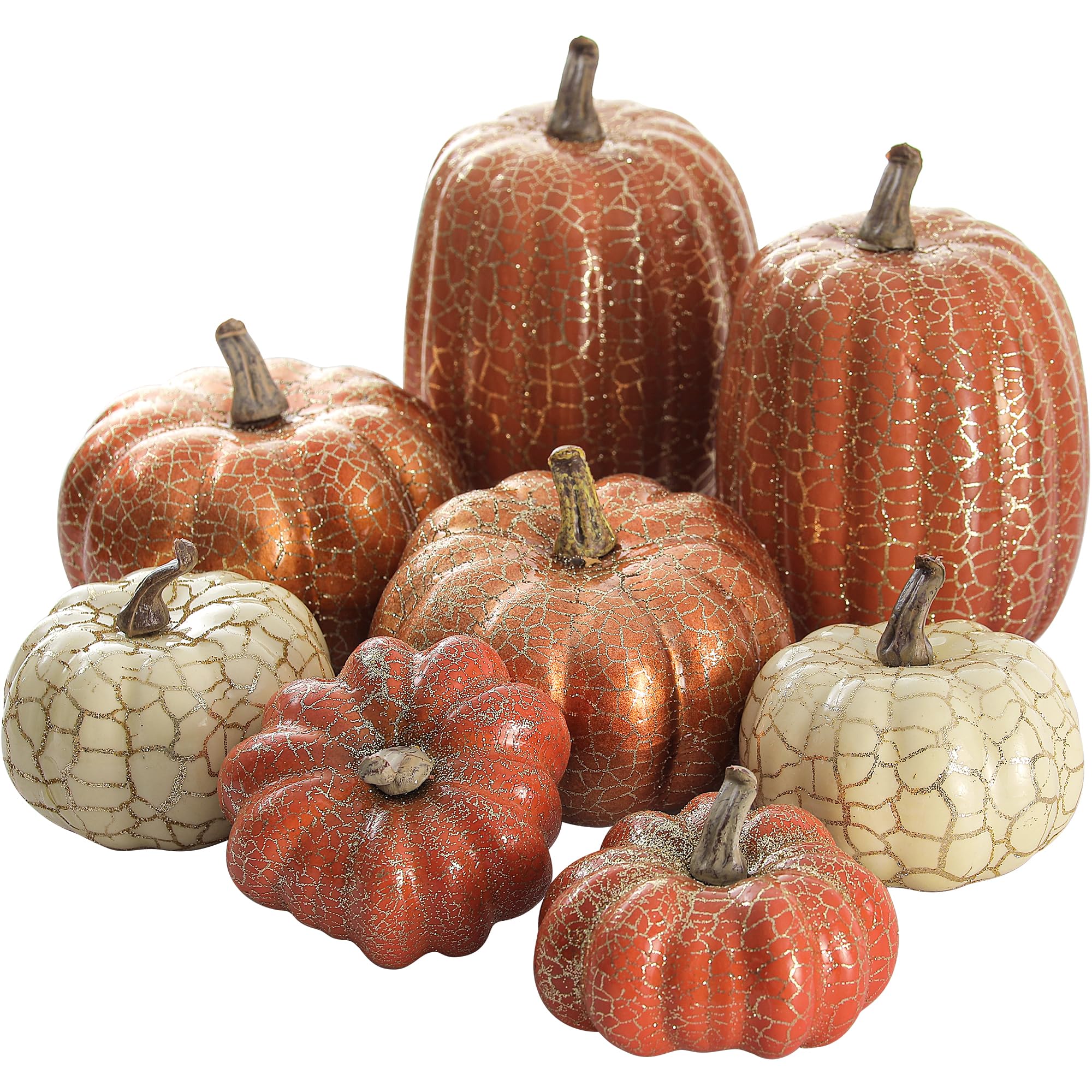 Artgar Pumpkin Decor Set, 23 PCS Fall Harvest Decorations Including Mini Pumpkins, Acorns, Pinecones, Berries, Maple Leaves for Home Table Wedding DIY Fall Halloween Thanksgiving Decor