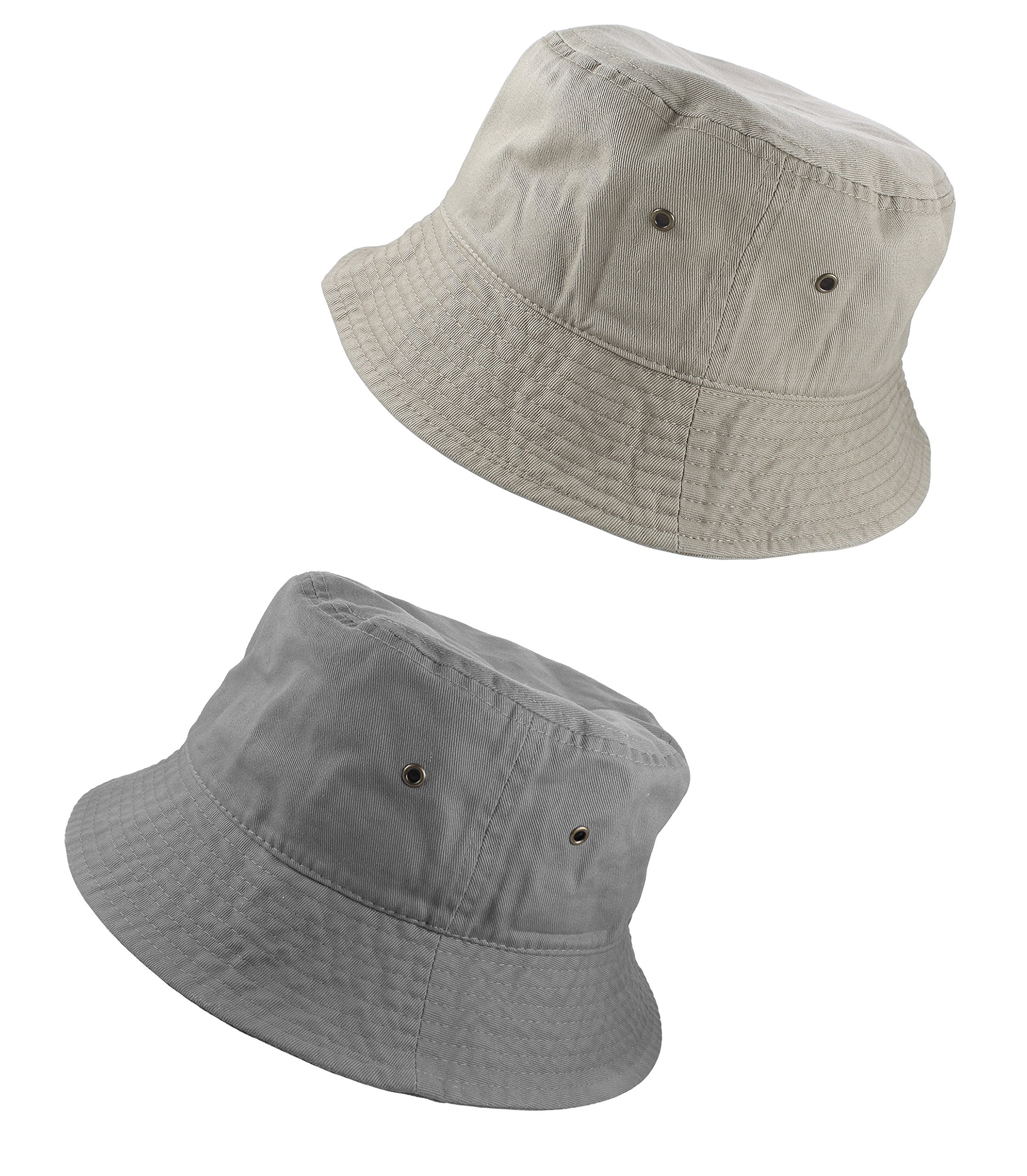 Gelante Solid Color 100% Cotton Bucket Hat for Women and Men Packable Travel Summer Beach Hat