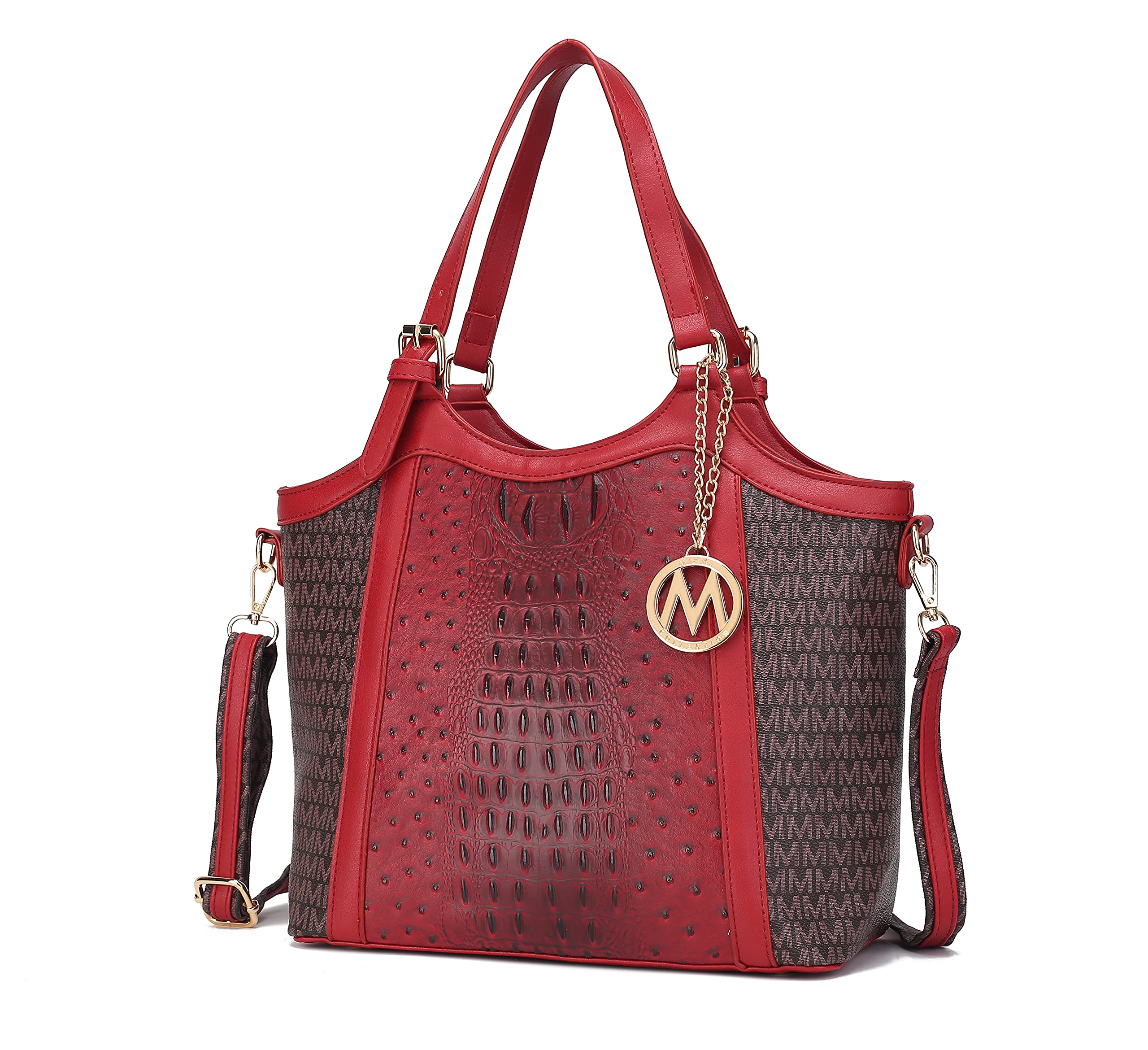 MKF Collection Shoulder Bag for Women, Vegan Leather Handbag Purse Top-Handle Crossbody Bag Tote Bag by Mia K