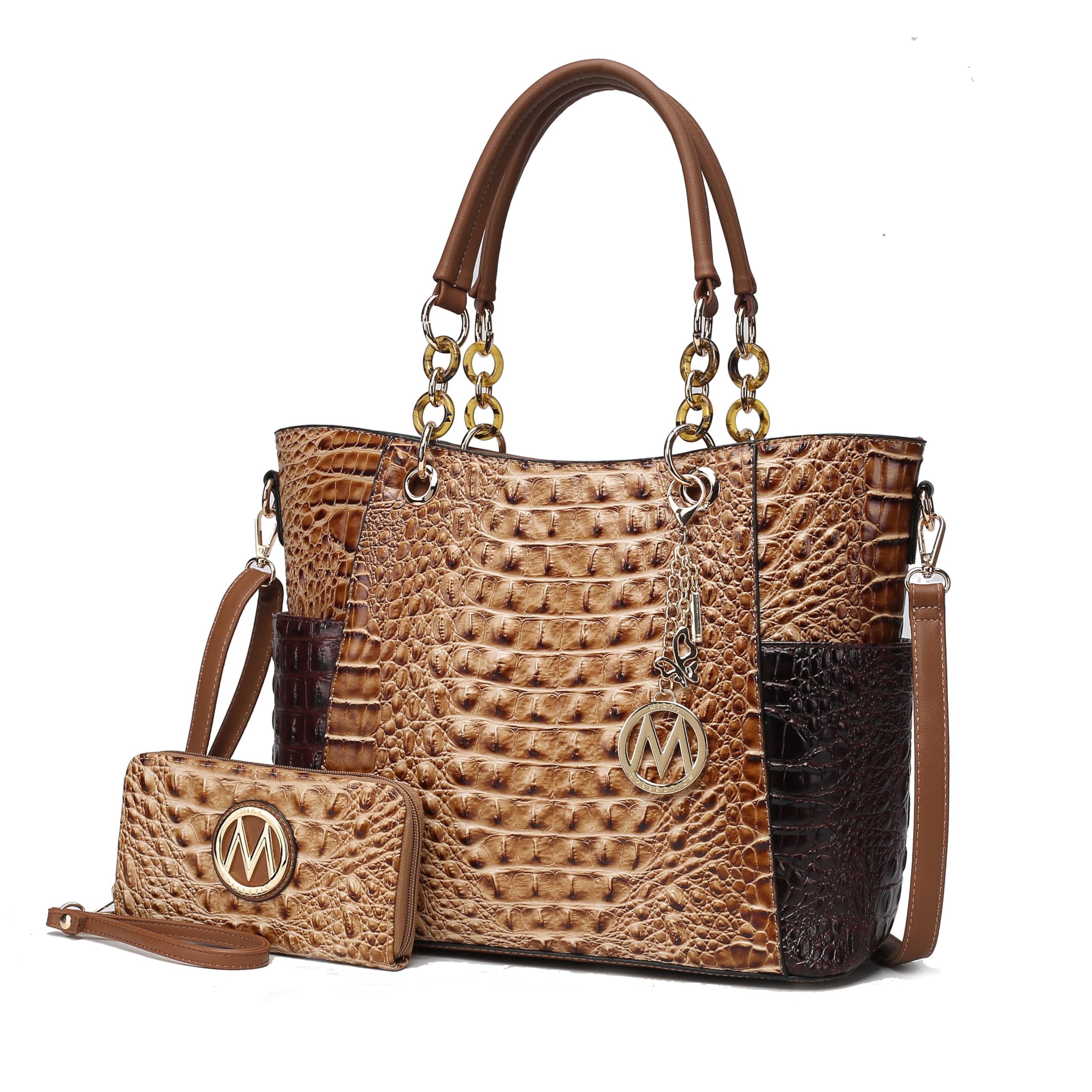 MKF Collection Tote Bag for Women, Handbag Set with Wallet-Top-Handle- Vegan Leather Purse