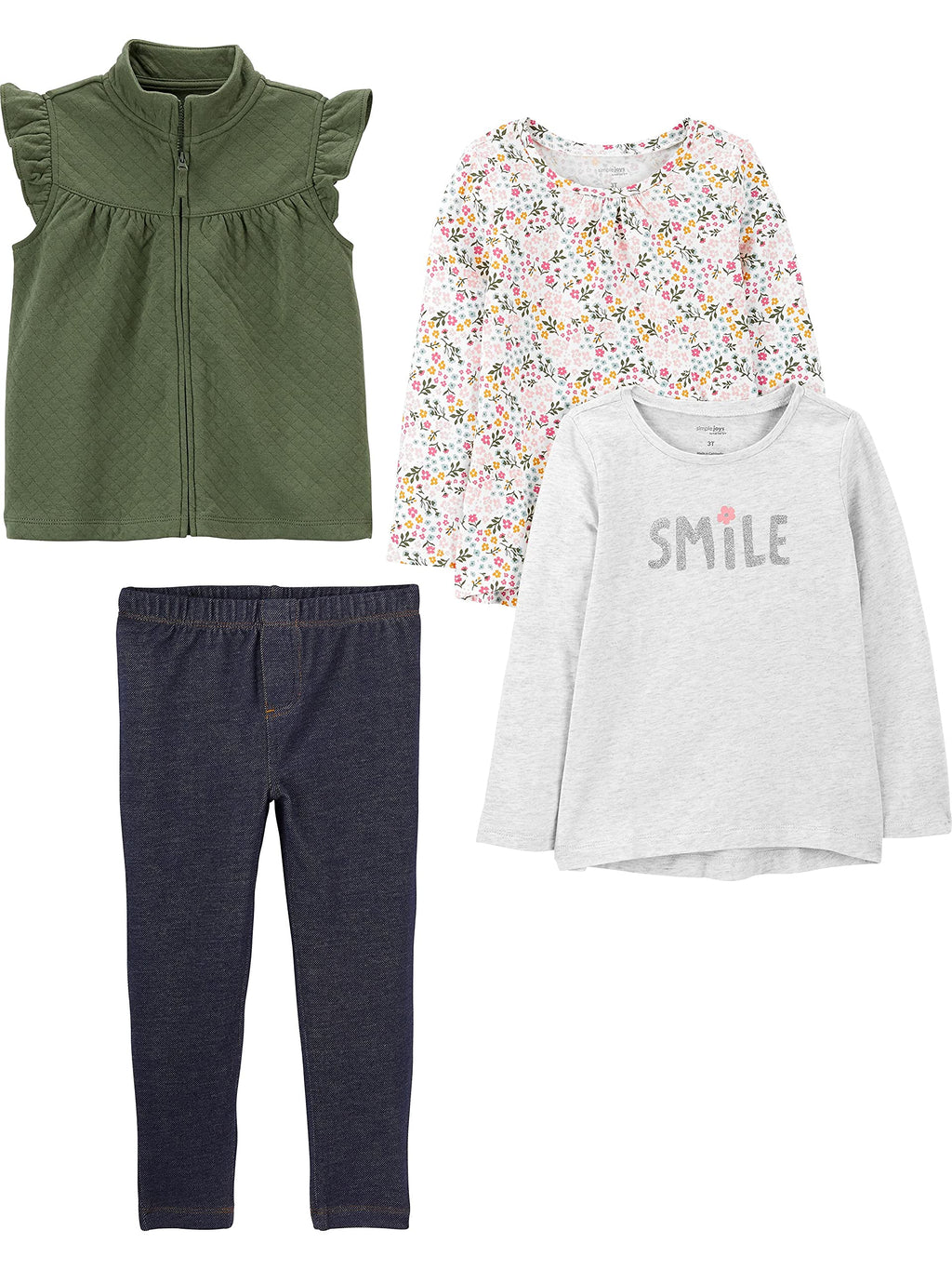 Simple Joys by Carter's girls 4-piece Playwear Set