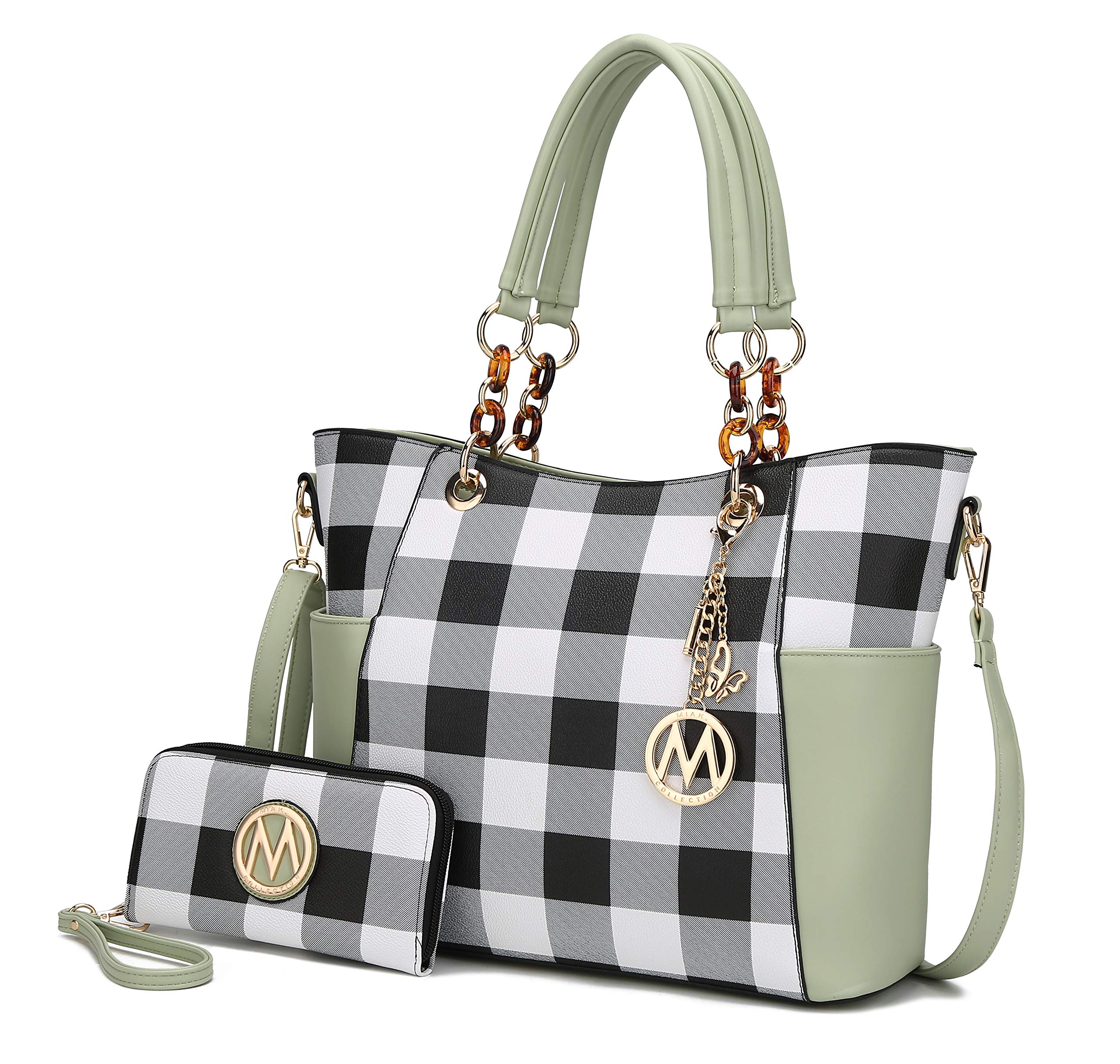 MKF Collection Tote Bag for Women, Handbag Set with Wallet-Top-Handle- Vegan Leather Purse