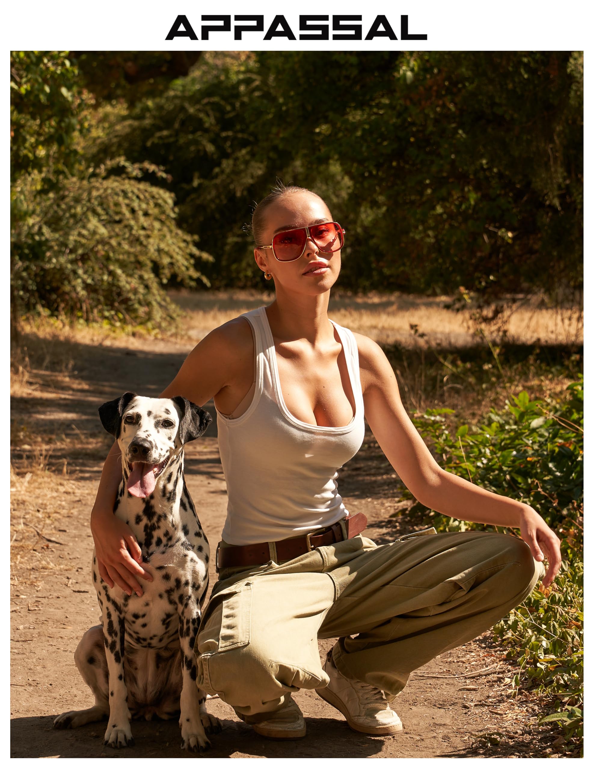 Retro Aviator Sunglasses for Women Men Oversized 70s 90s Square Womens Mens Sunnies AP3683