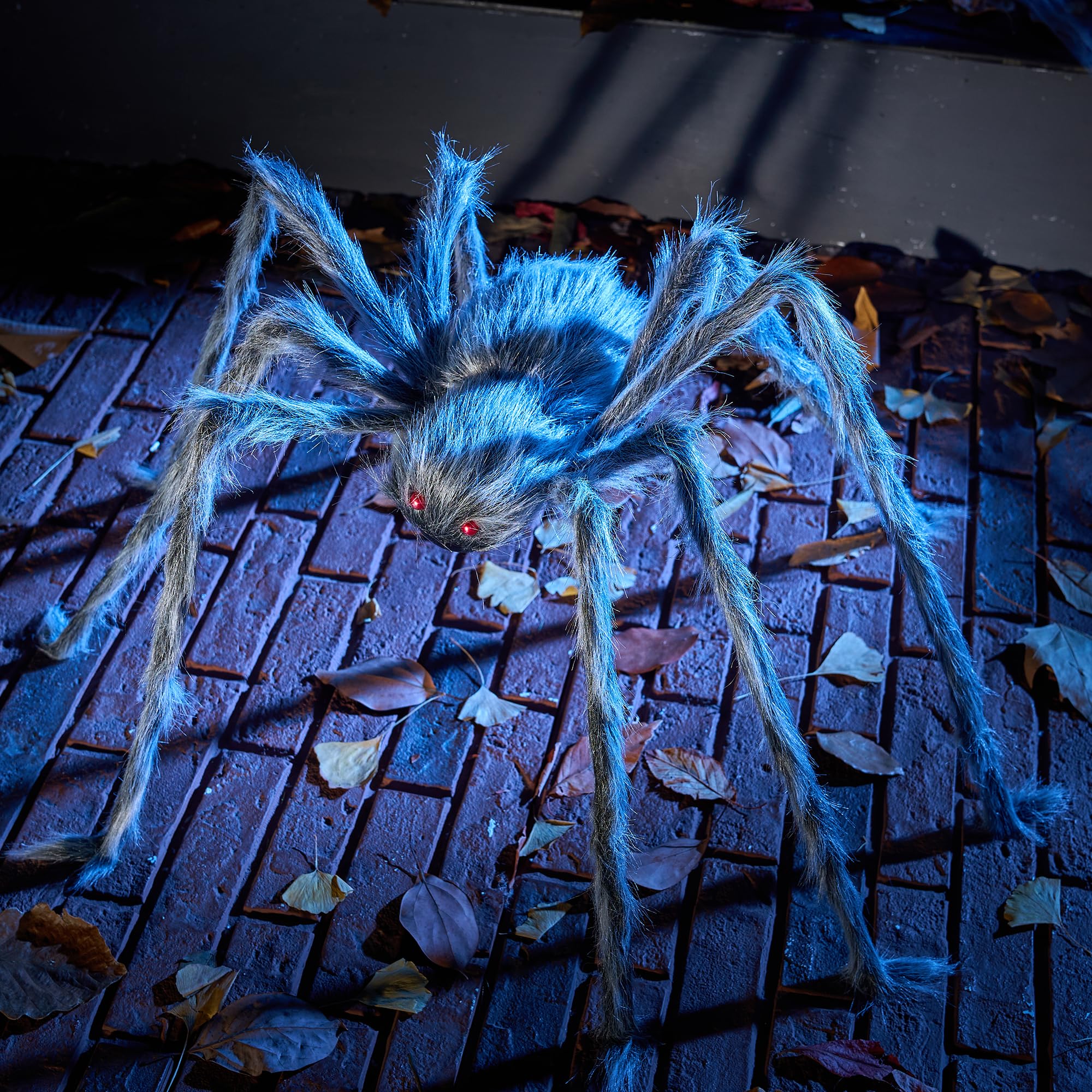 JOYIN Halloween Outdoor Decorations Giant Spider, 5 Ft Large Spider for Yard Lawn Garden Patio Scary Halloween Outside Decor, Indoor Haunted House Prop and Home Party Decor, Black