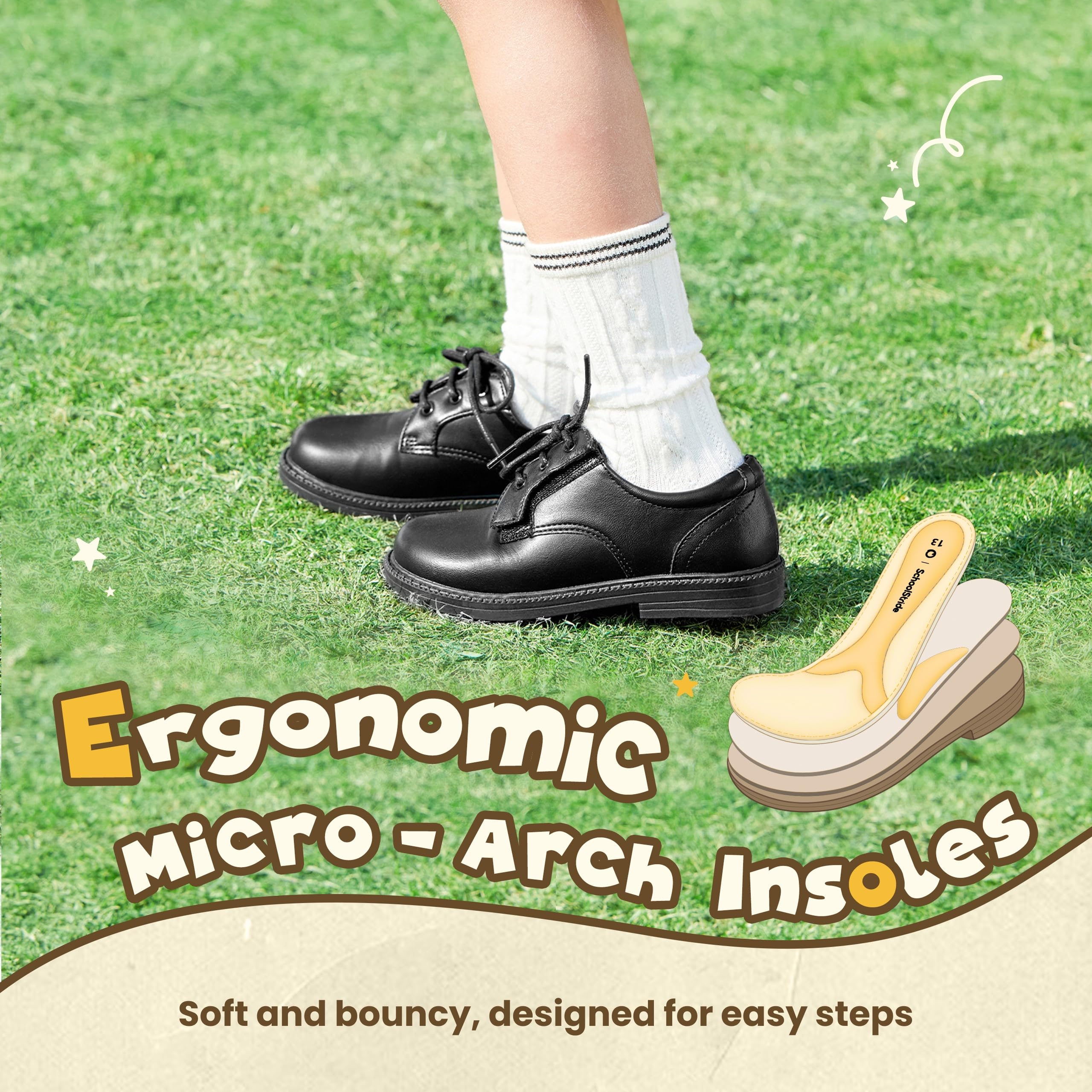 PATPAT Boys Girls Dress Shoes,Oxford Loafers Formal School Shoes for Toddler Little Big Kids