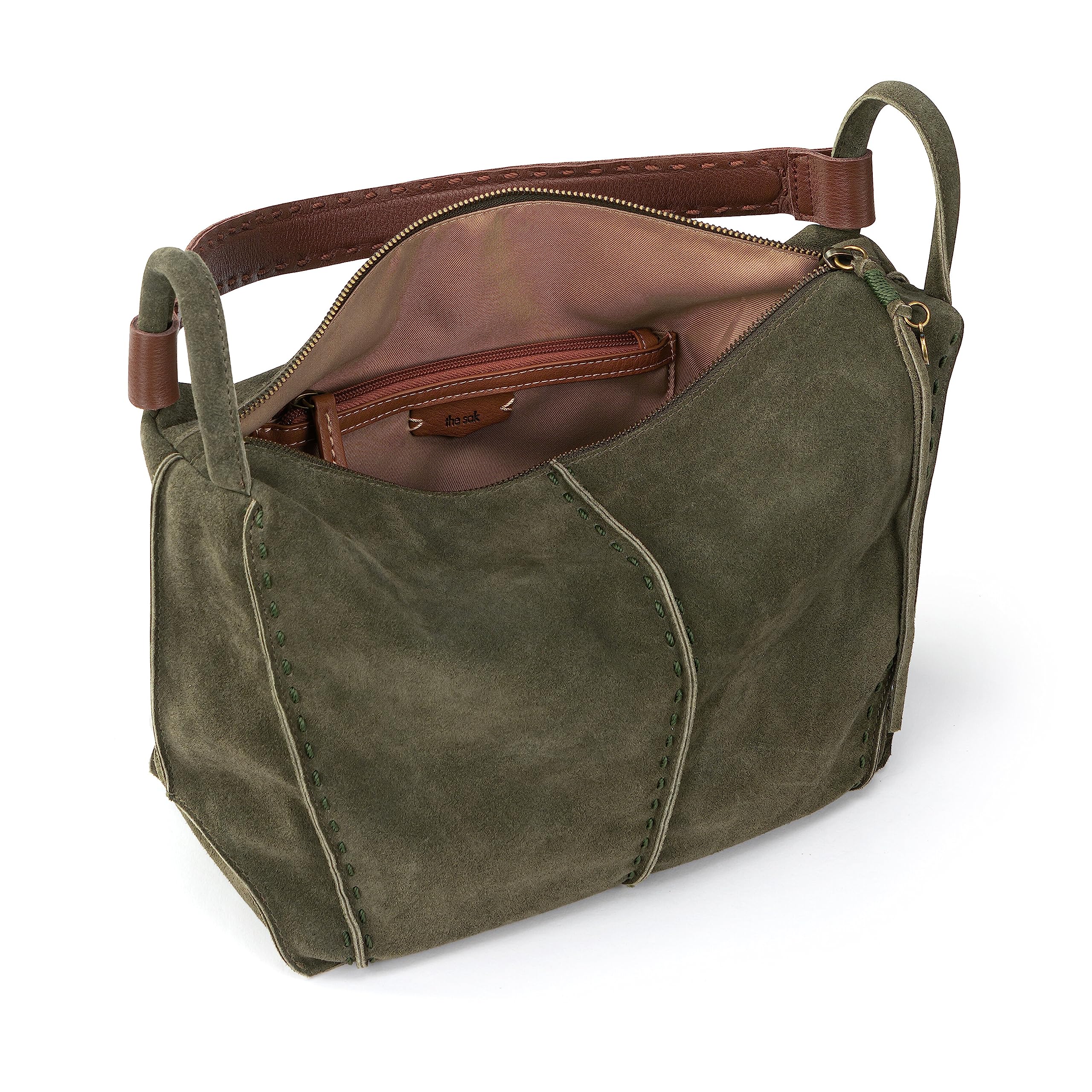 The Sak Los Feliz Hobo Purse - Premium Large Leather Women's Handbag for Everyday & Travel - Durable Purse With Zipper Pocket