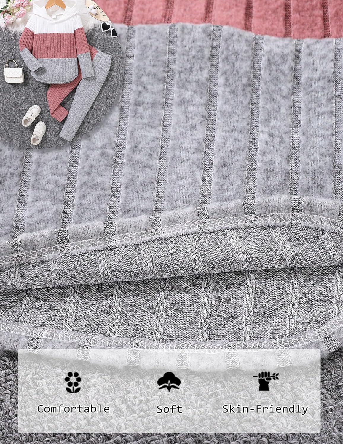 Girls Clothes Fall Girl Outfits 2Pcs Hoodie Pullover Sweatshirt+Pant+Leggings Winter Set for Size 4-8 Years Little Girls