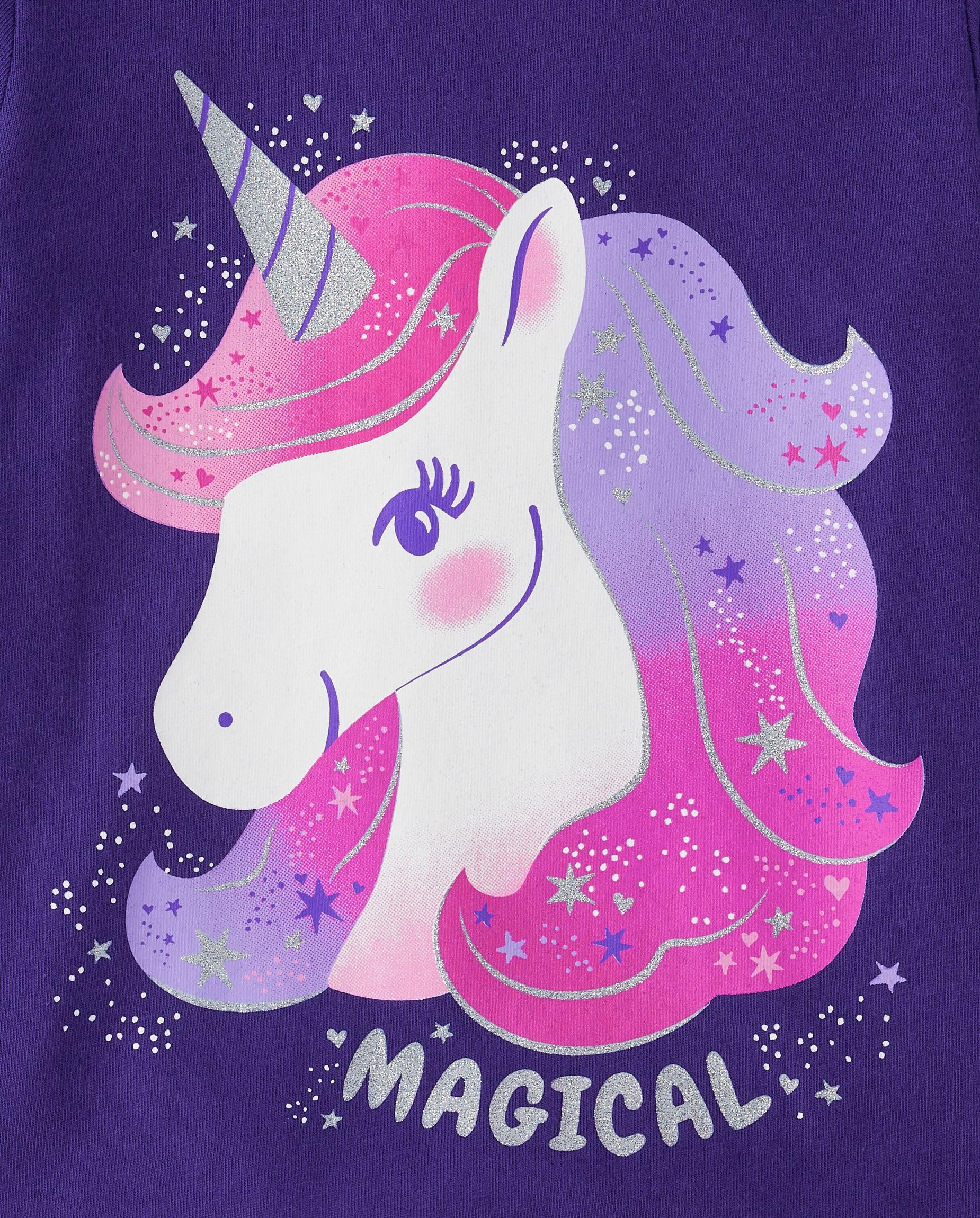 The Children's Place Baby Girls' and Toddler Unicorns,Butterflies,Trends Long Sleeve Graphic T-Shirts,3 Pack