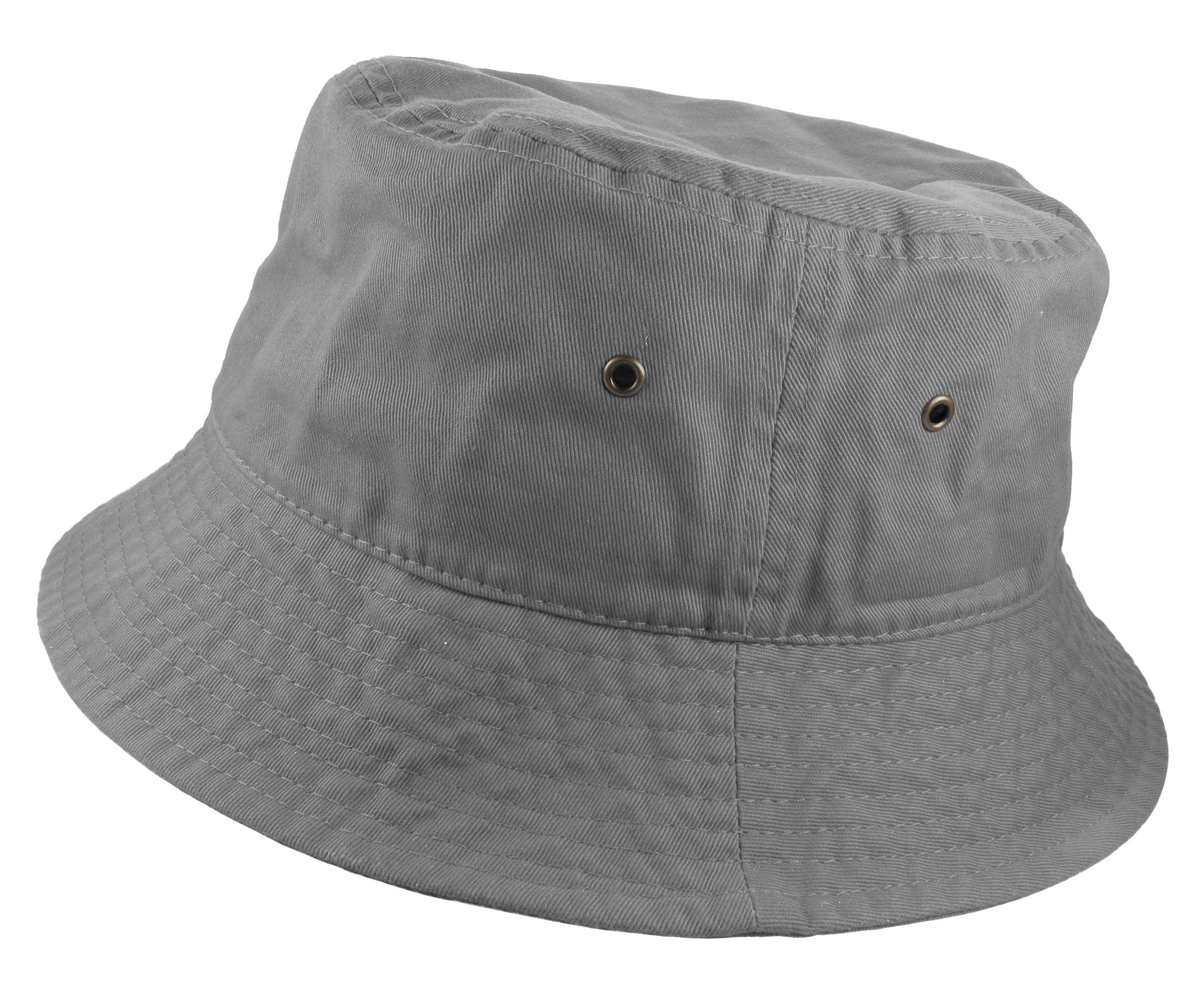Gelante Solid Color 100% Cotton Bucket Hat for Women and Men Packable Travel Summer Beach Hat