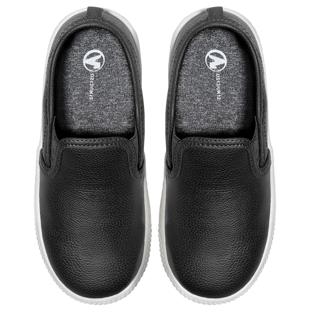 HOMEHOT Boys Slip on Sneakers Casual Dress Shoes Faux Leather Loafers (Toddler,Big Kids, Little Kids)