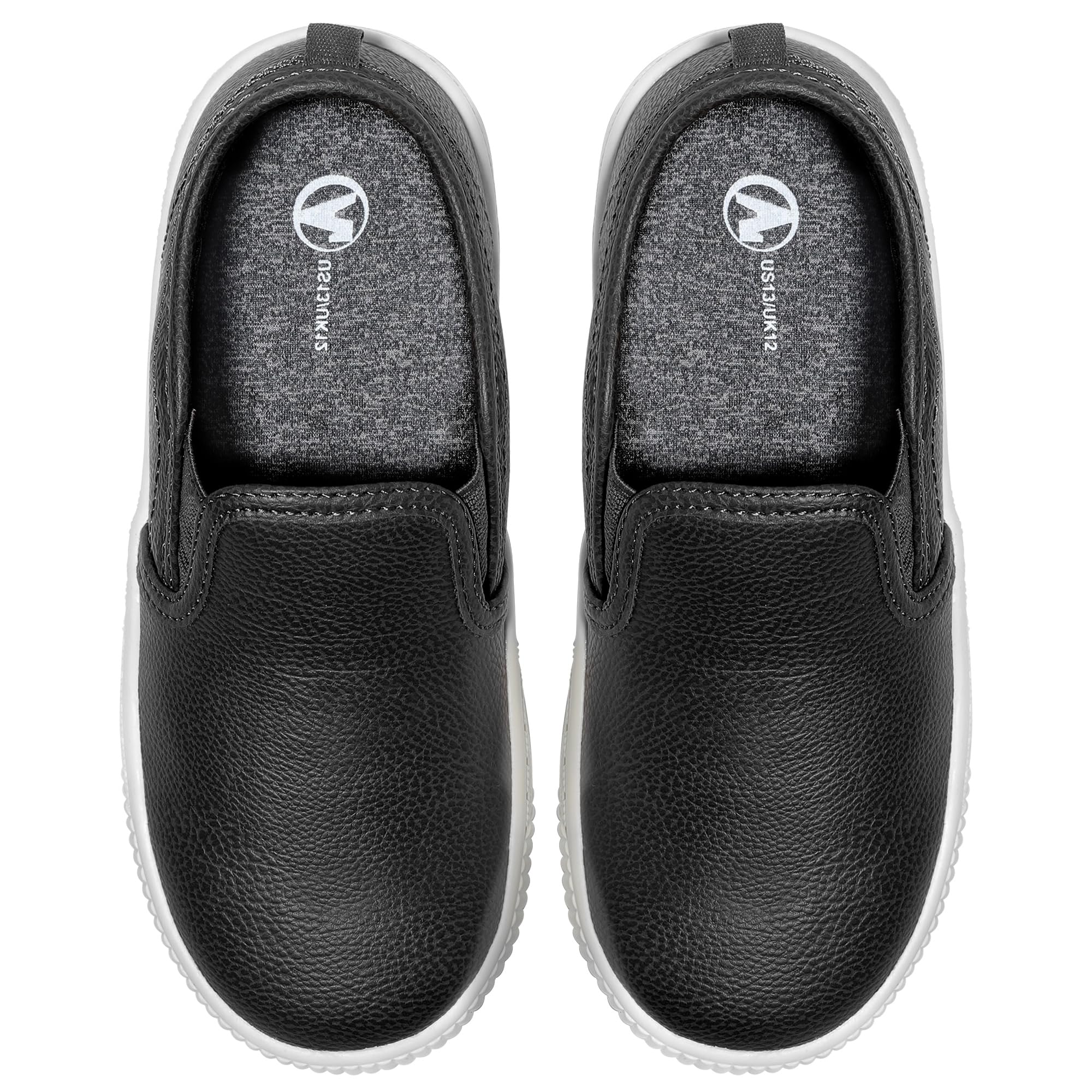 HOMEHOT Boys Slip on Sneakers Casual Dress Shoes Faux Leather Loafers (Toddler,Big Kids, Little Kids)