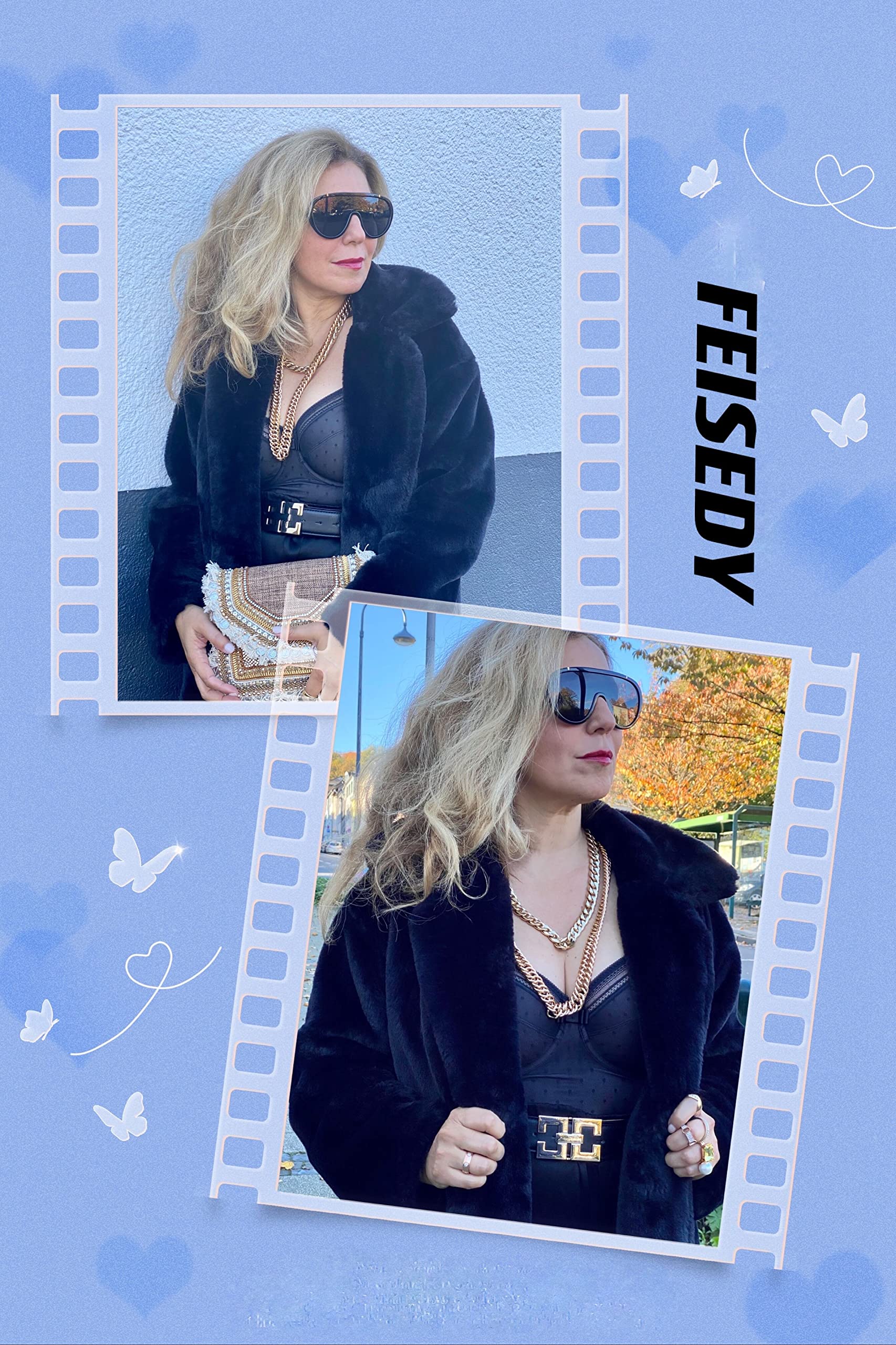 FEISEDY Sunglasses Women Oversized One Piece Frame UV400 Sun Glasses Trendy Retro Shades B2580