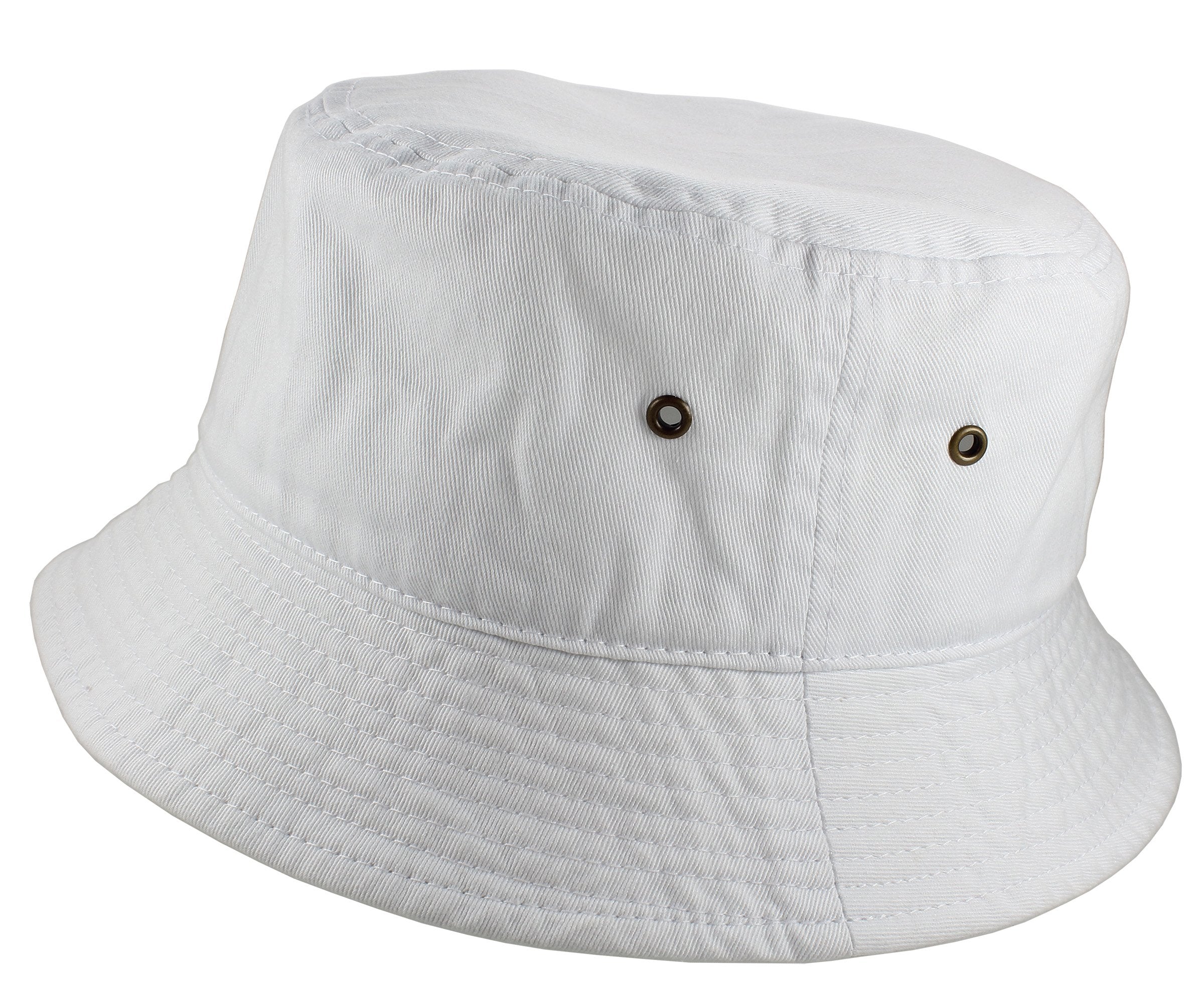 Gelante Solid Color 100% Cotton Bucket Hat for Women and Men Packable Travel Summer Beach Hat