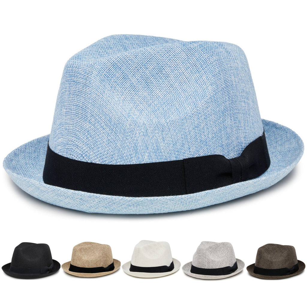 Funky Junque Premium Fedora Hat - Stylish Sun Protection for Men & Women - Perfect for Summer Beach, Travel & Outdoors