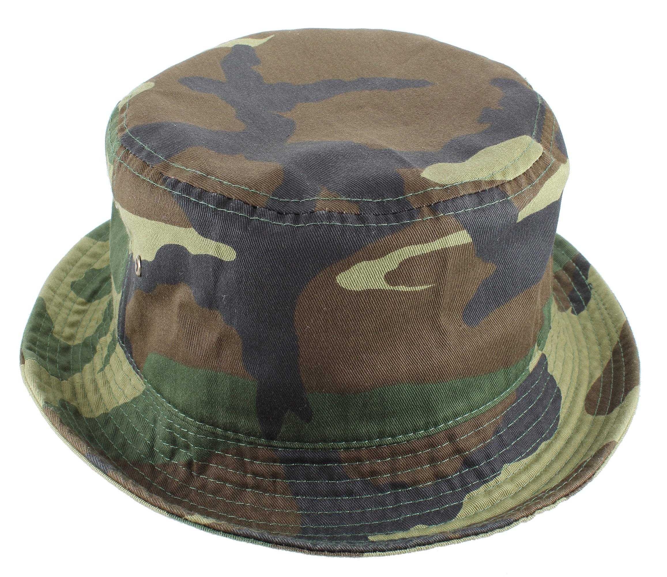 Gelante Solid Color 100% Cotton Bucket Hat for Women and Men Packable Travel Summer Beach Hat