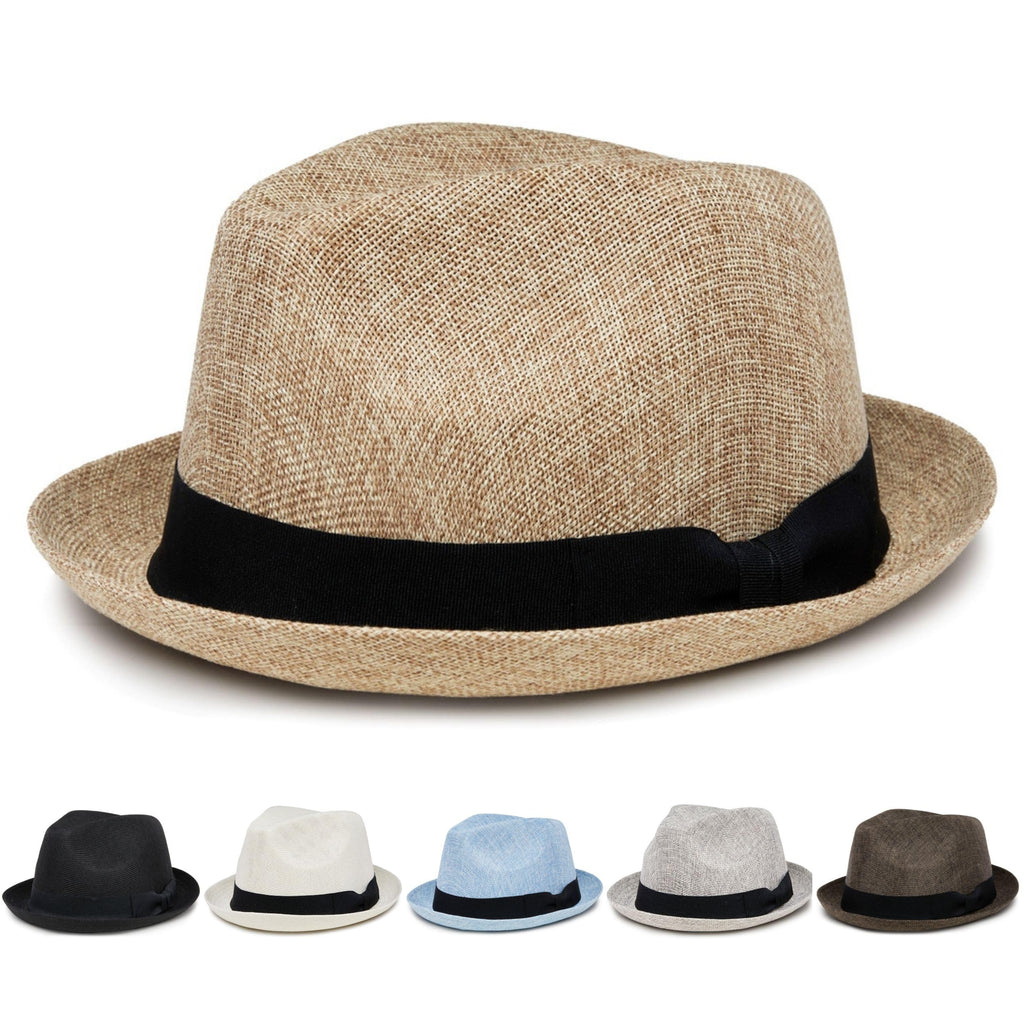 Funky Junque Premium Fedora Hat - Stylish Sun Protection for Men & Women - Perfect for Summer Beach, Travel & Outdoors