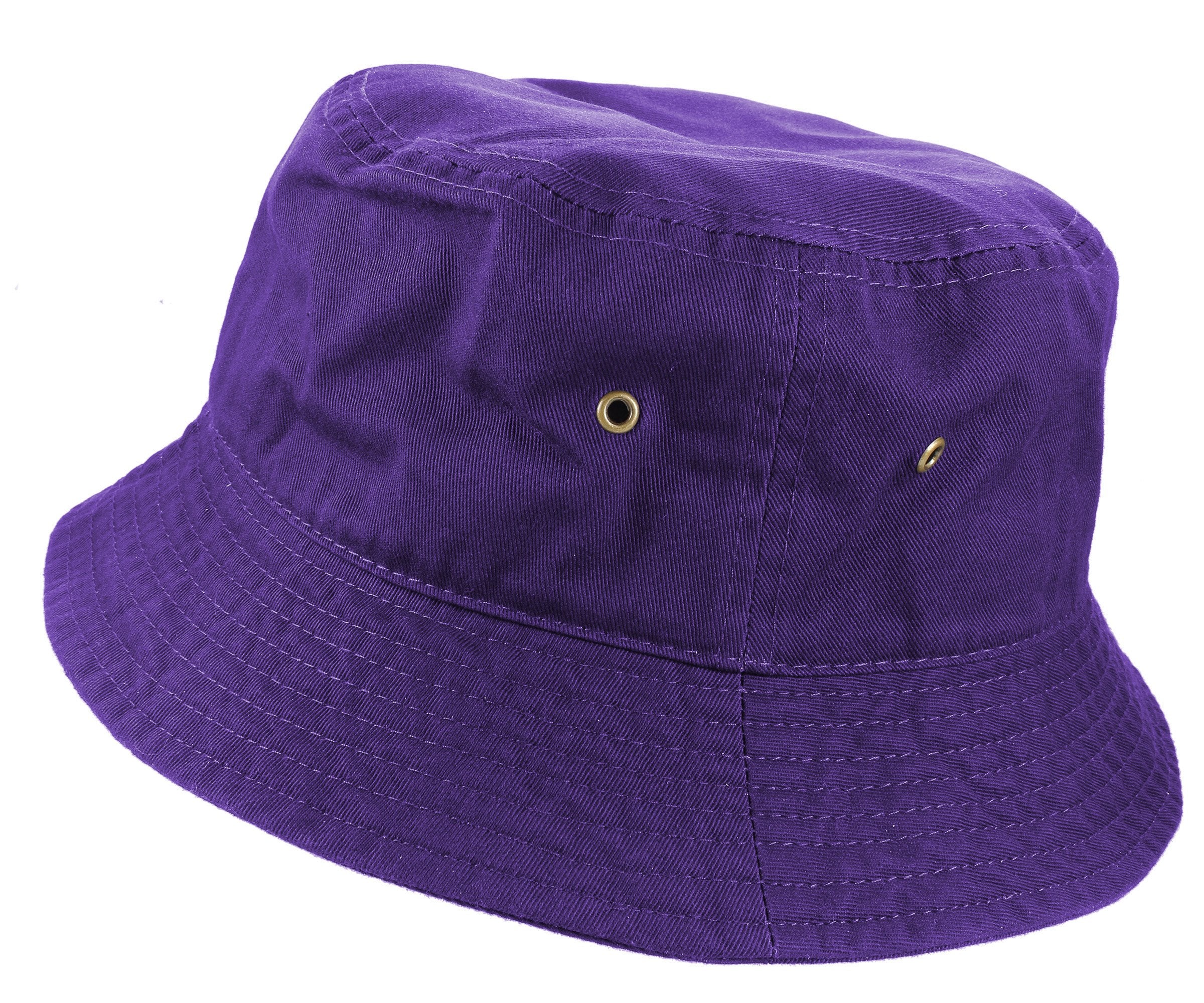 Gelante Solid Color 100% Cotton Bucket Hat for Women and Men Packable Travel Summer Beach Hat