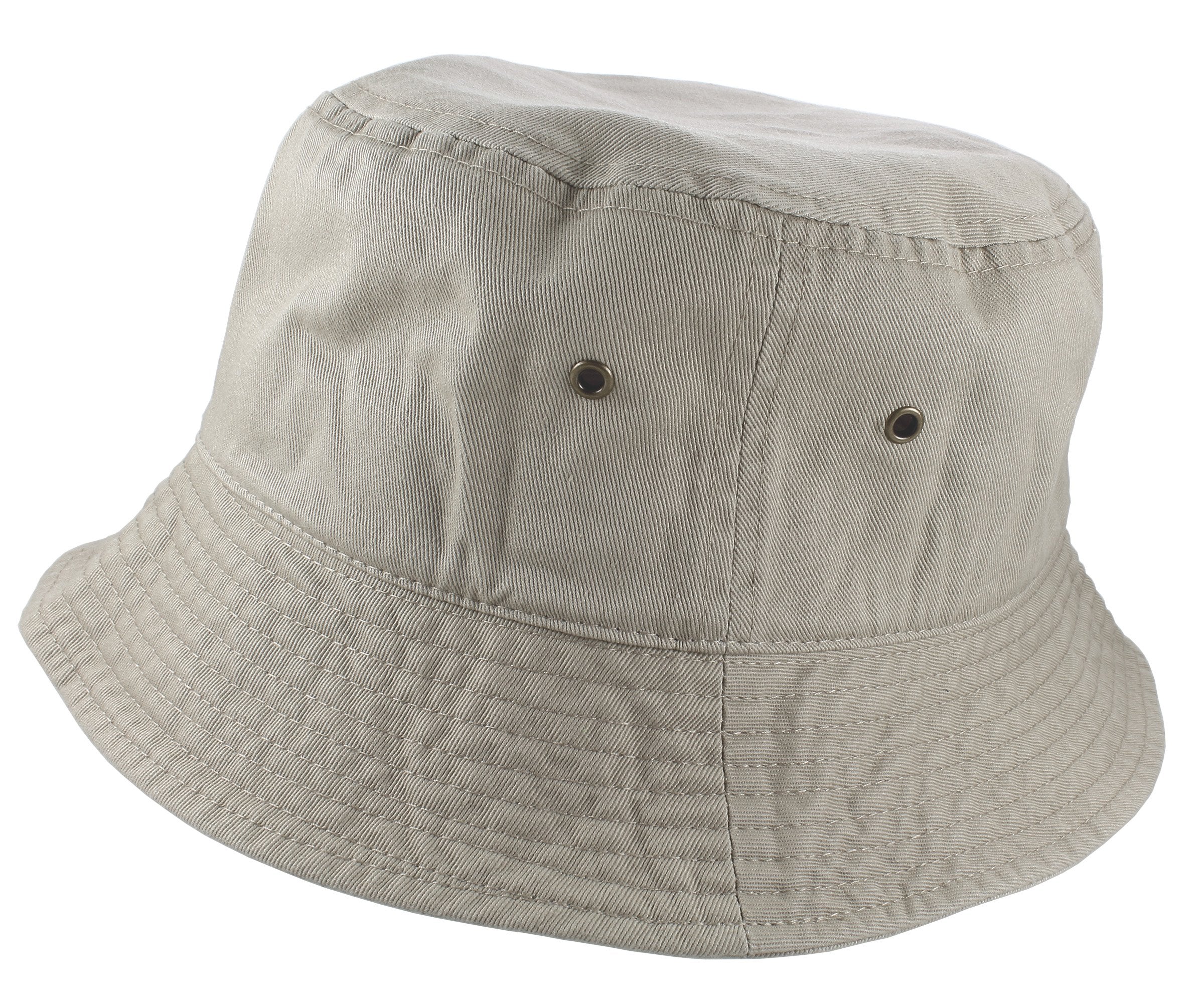 Gelante Solid Color 100% Cotton Bucket Hat for Women and Men Packable Travel Summer Beach Hat